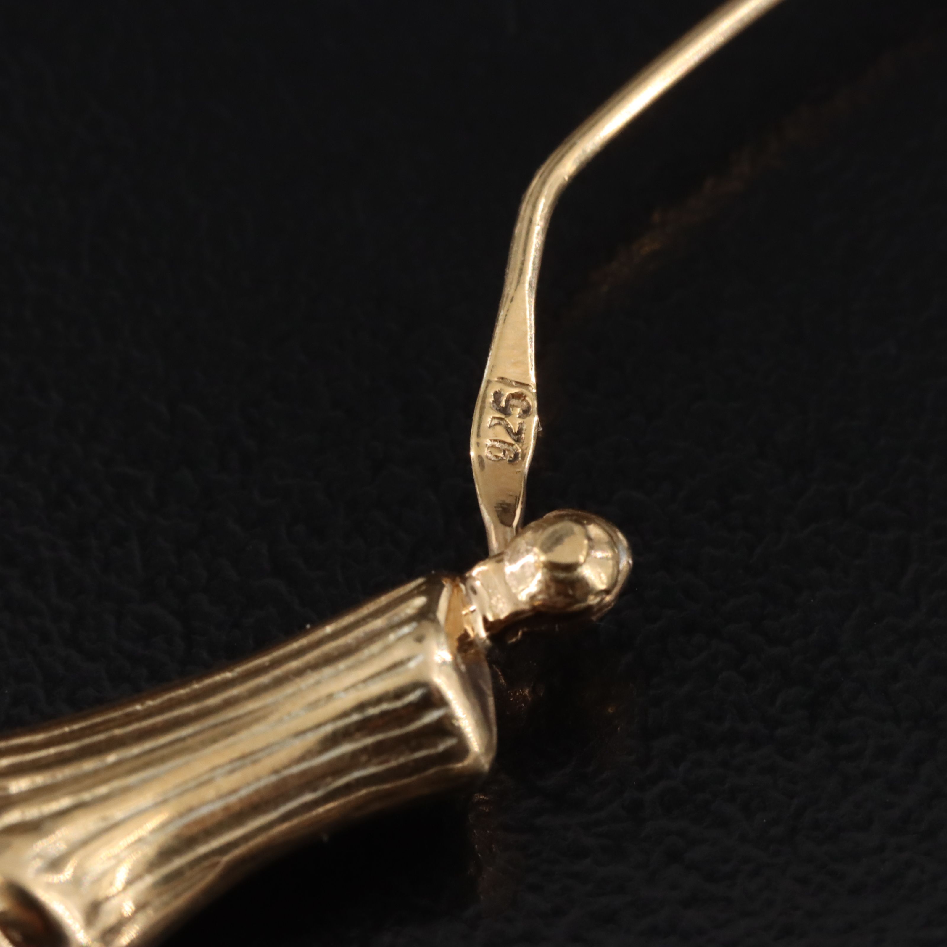 Sterling Bamboo Large Hoops