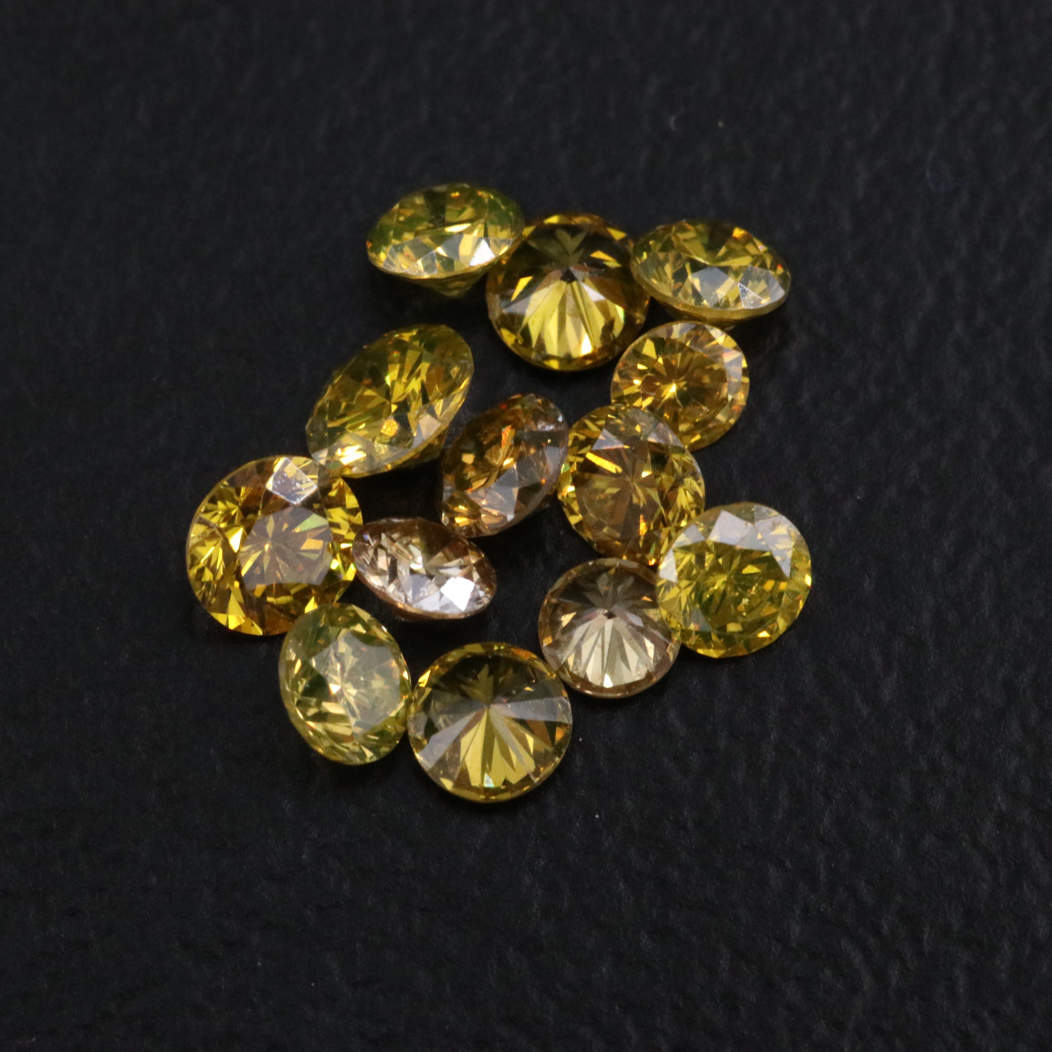 Loose 1.00 CTW Fancy Yellow Diamonds