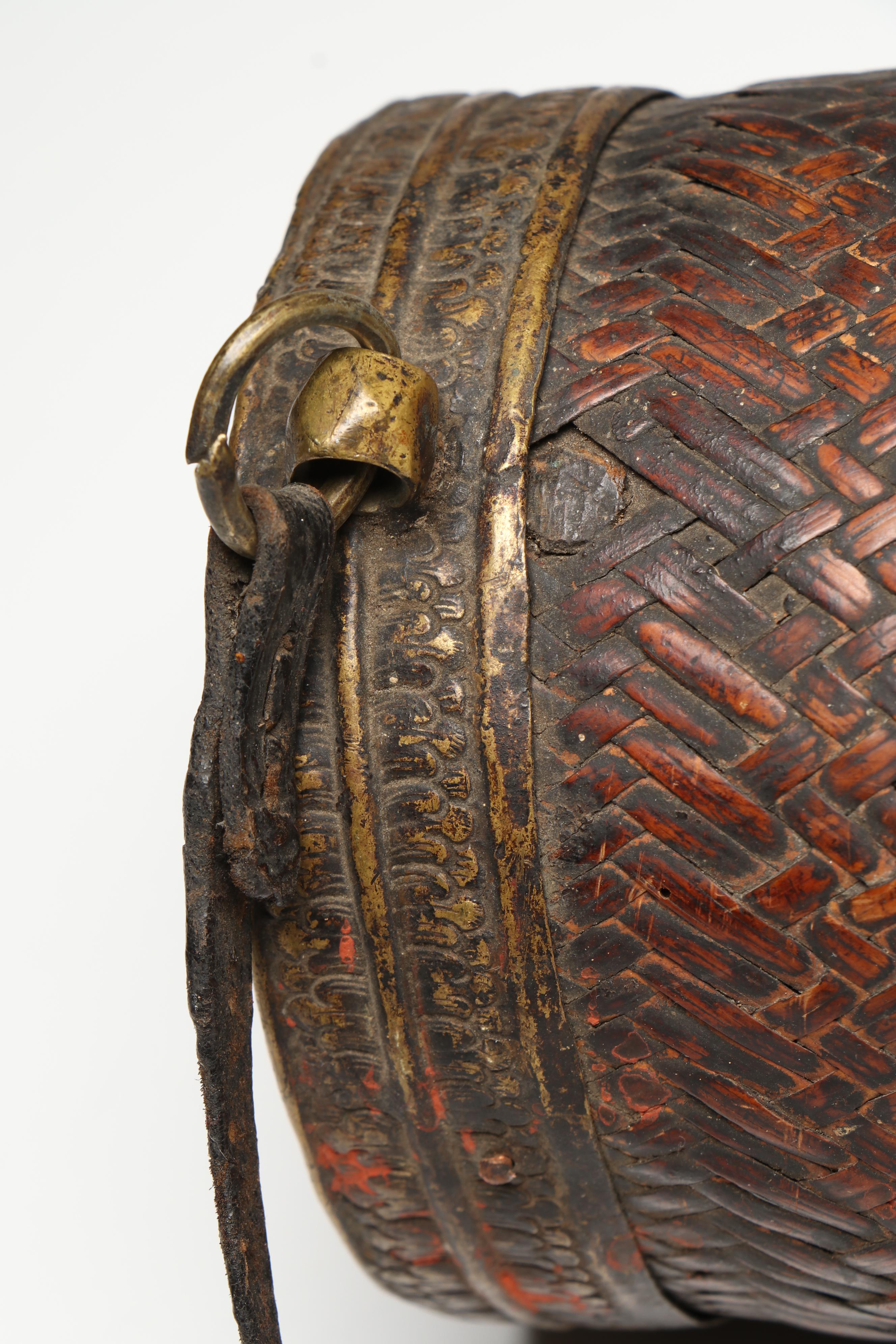 Bhutanese Bamboo Rice Alcohol (Chang) Carriers, Early 20th Century