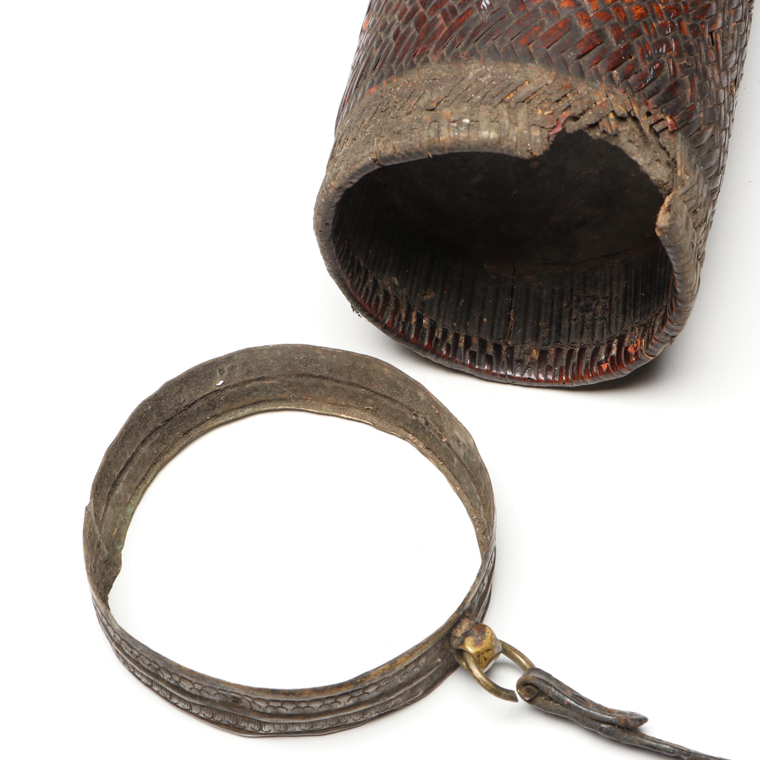 Bhutanese Bamboo Rice Alcohol (Chang) Carriers, Early 20th Century