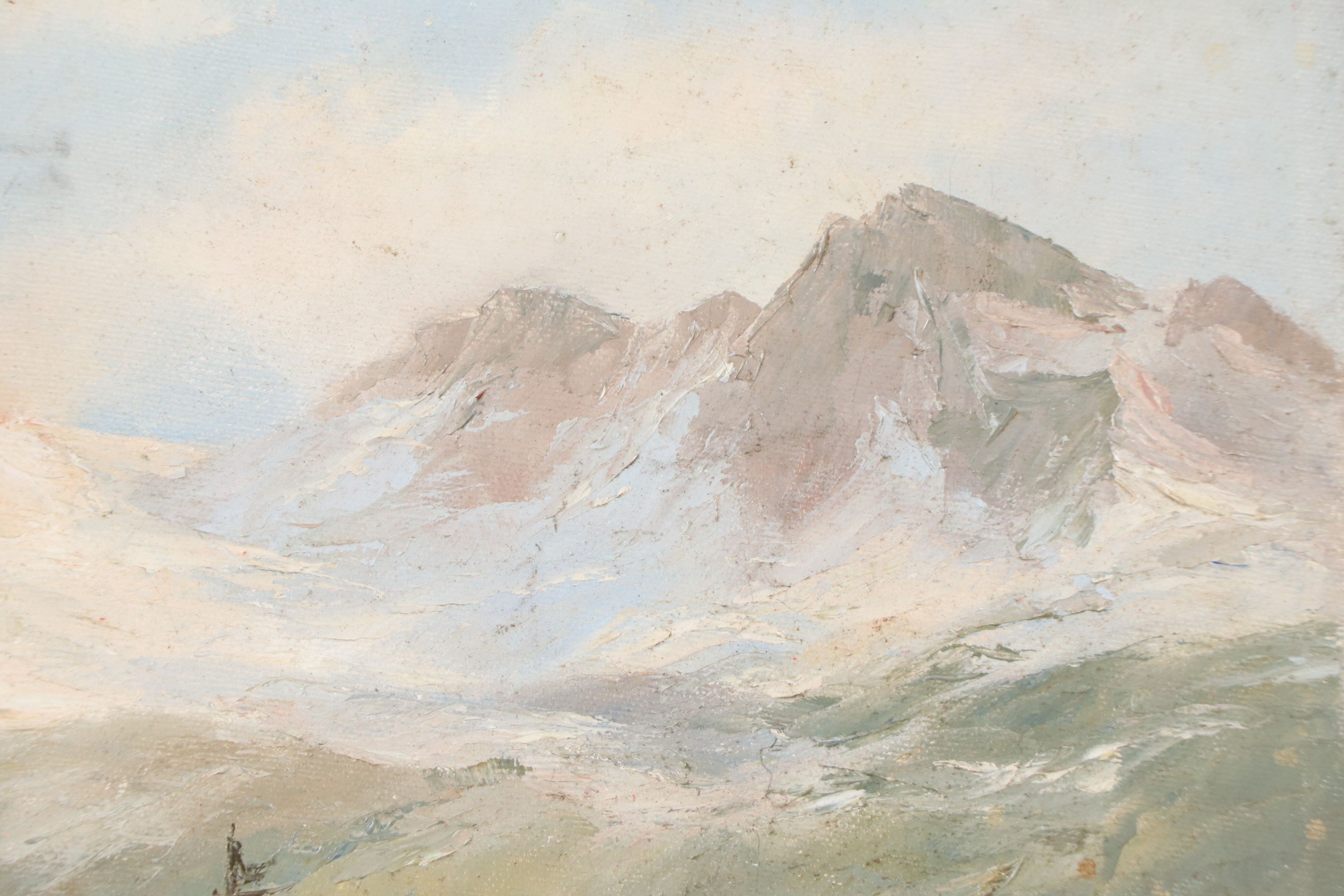 Gertrude Grigorov Oil Painting of Alpine Valley Landscape, Mid-20th Century