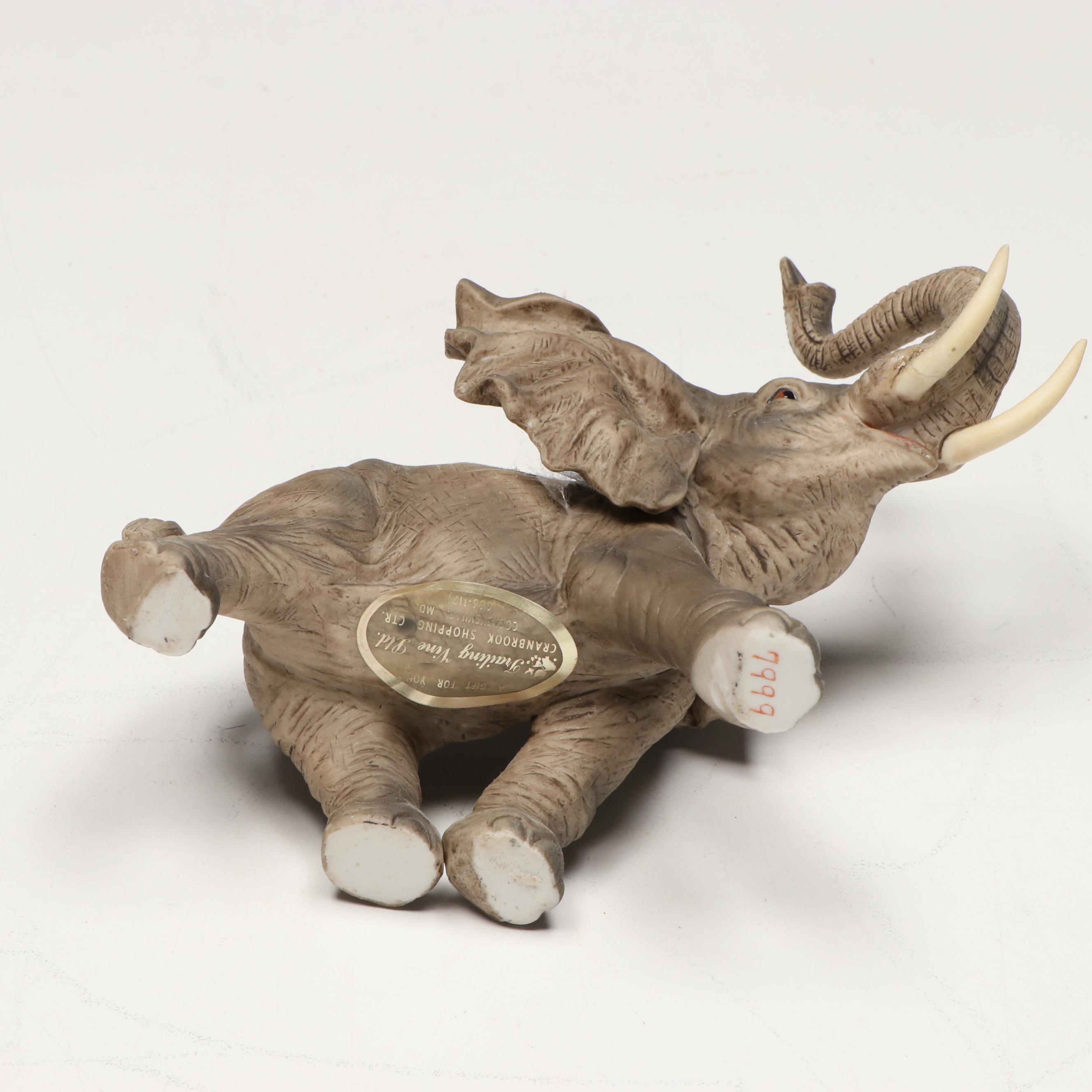 Trailing Vine Ltd. Porcelain Elephant Figures