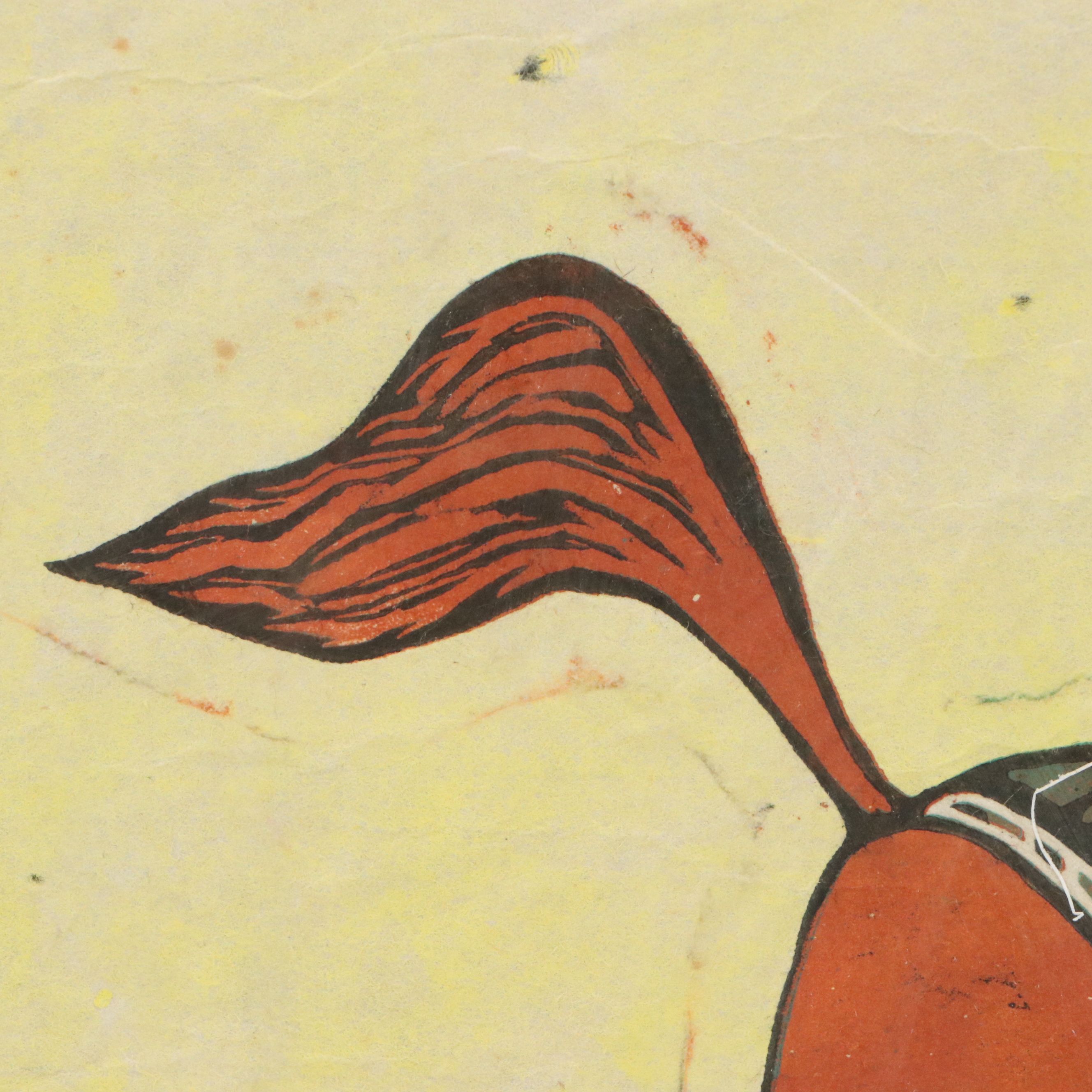 Susan Gilbert Reduction Woodcut of Leaping Horse