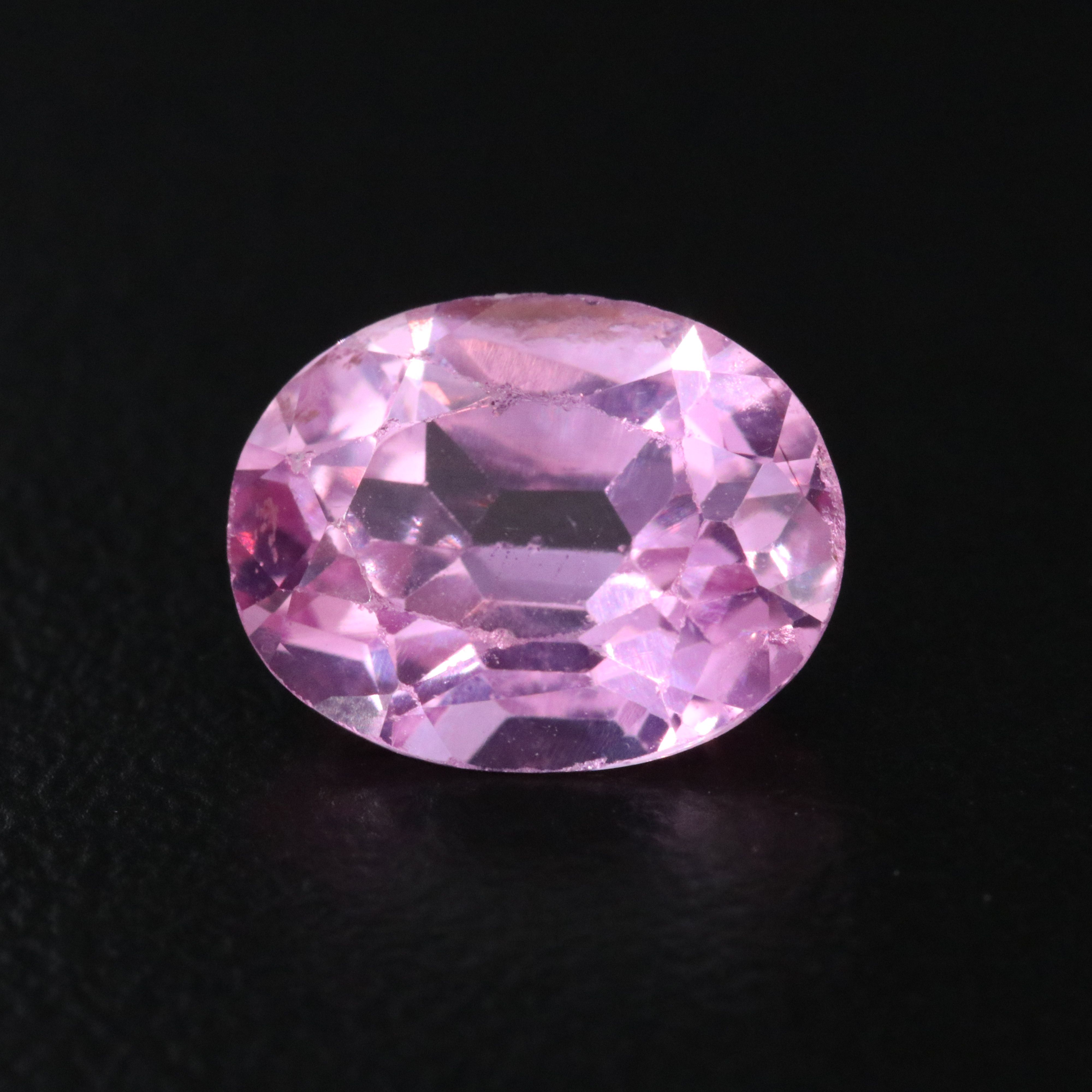 Loose 3.39 CT Lab Grown Pink Sapphire