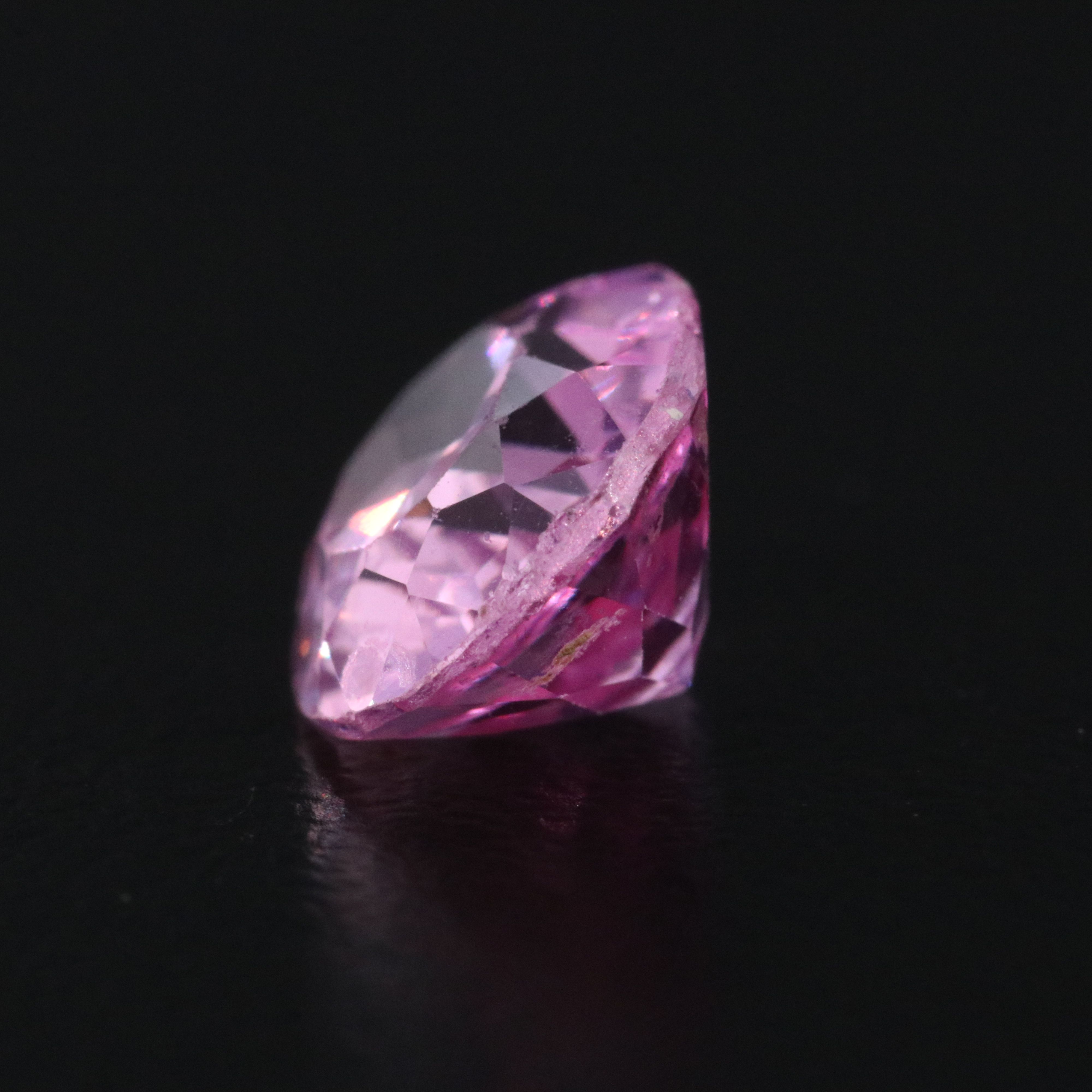 Loose 3.39 CT Lab Grown Pink Sapphire
