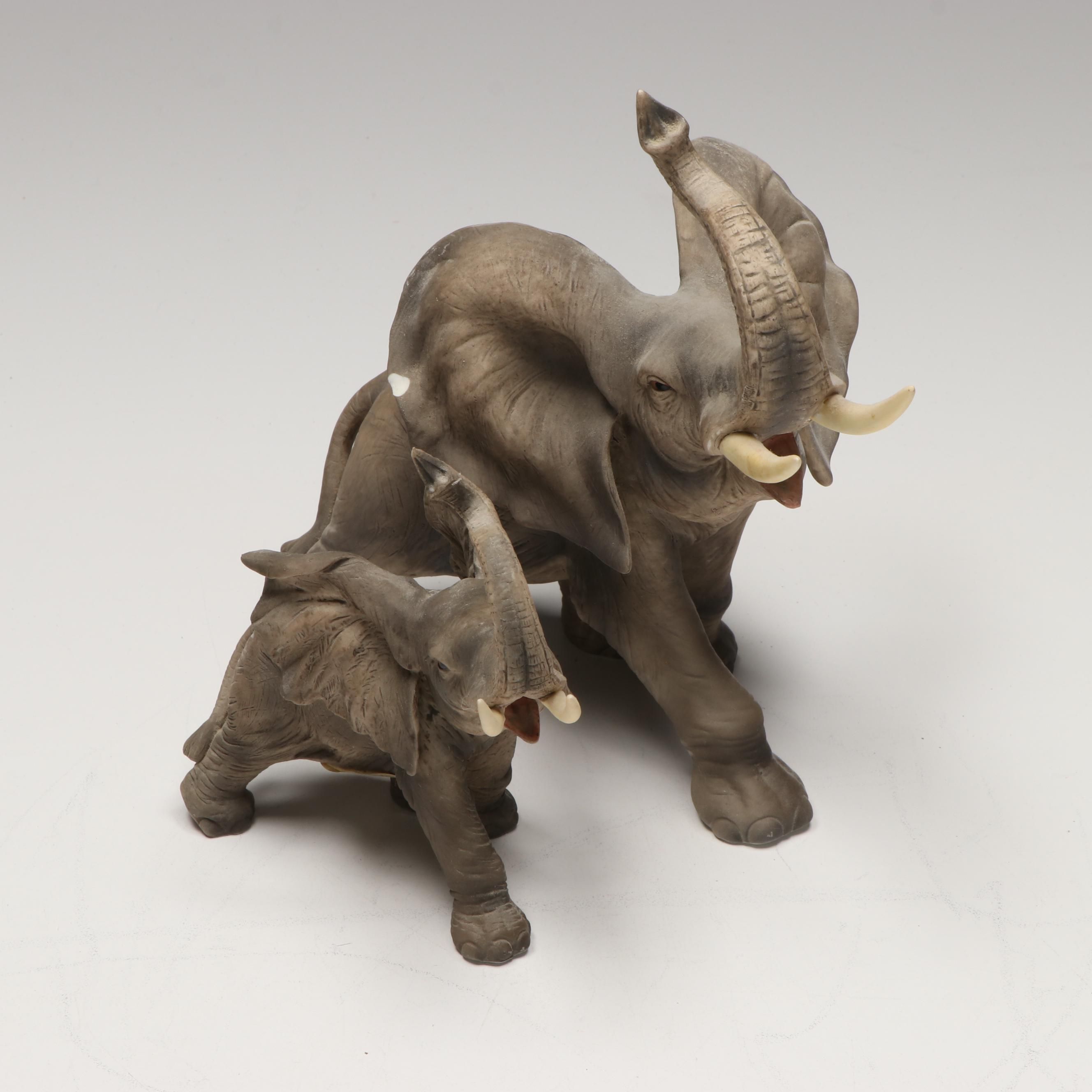 Trailing Vine Ltd. Porcelain Elephant Figures