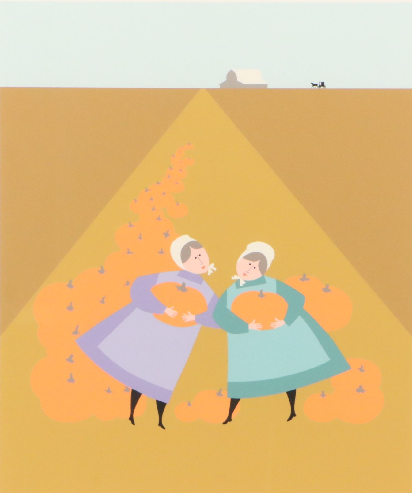 Peggy Stewart Serigraph "Pumpkin Harvest"