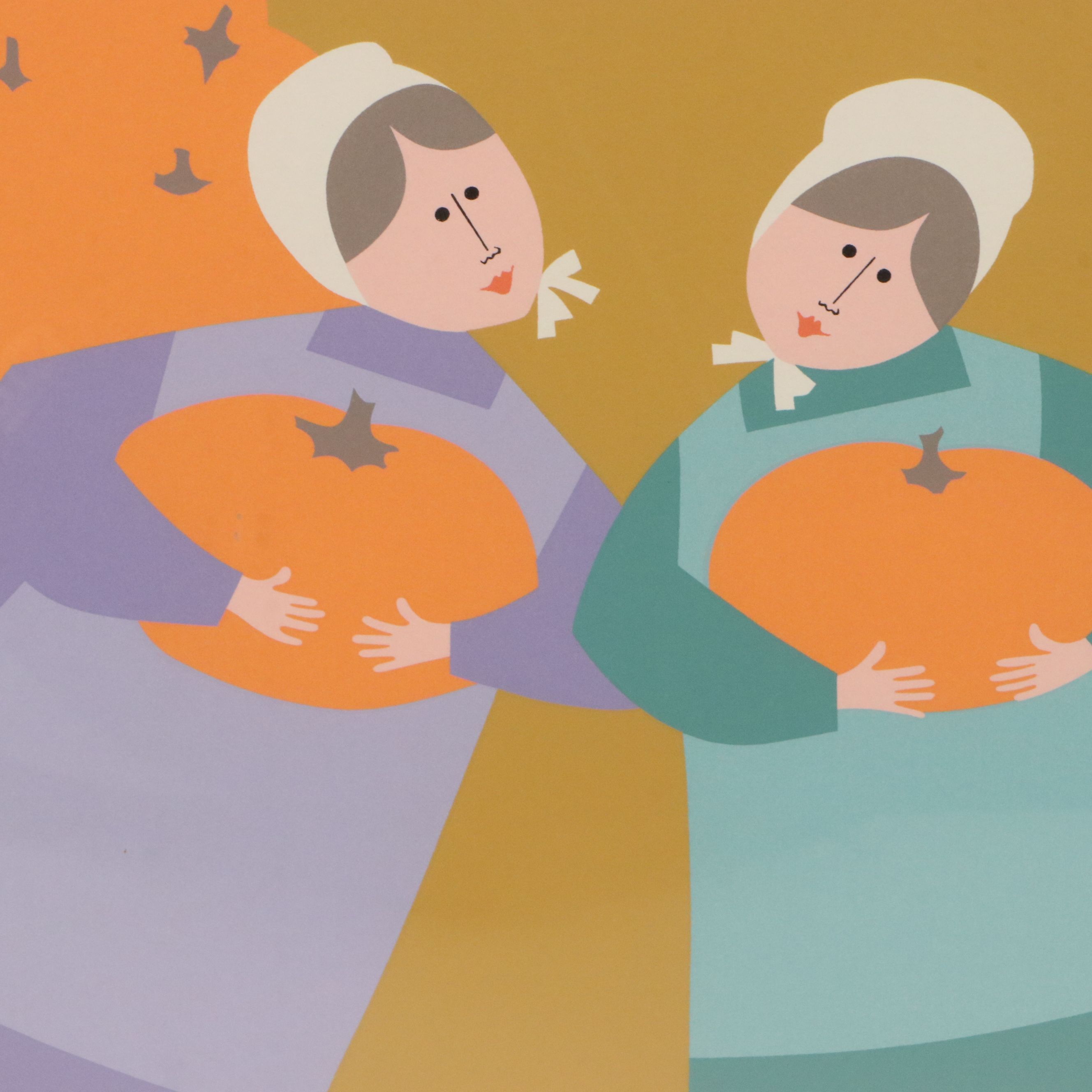 Peggy Stewart Serigraph "Pumpkin Harvest"