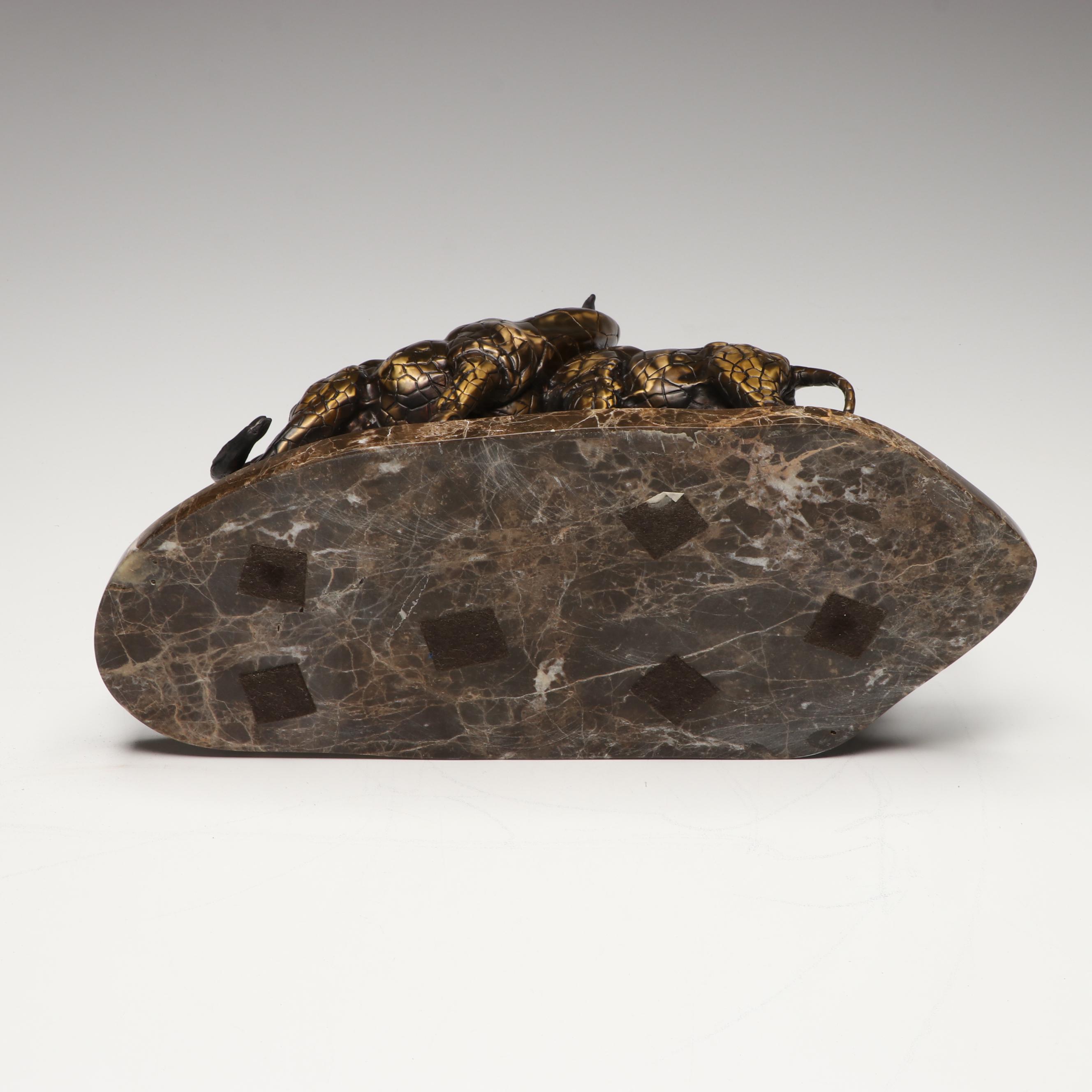 Ben Foster "Song of the Serengeti" Bronze on Marble Base Statue, 2009