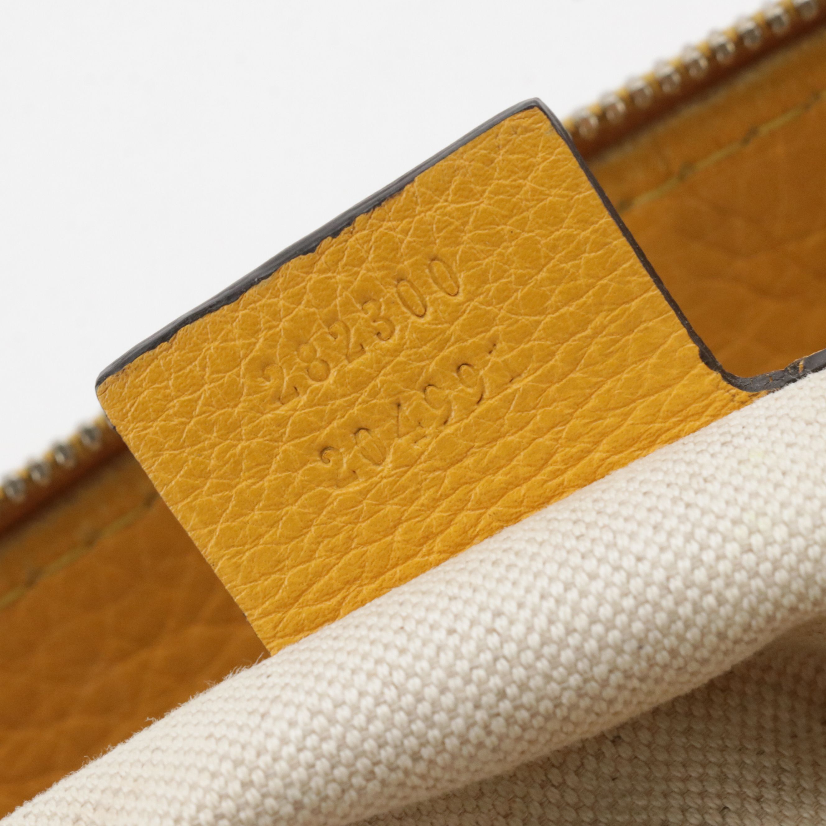 Gucci Braided Strap Bella Two-Way Bag in GG Canvas and Yellow Leather Trim