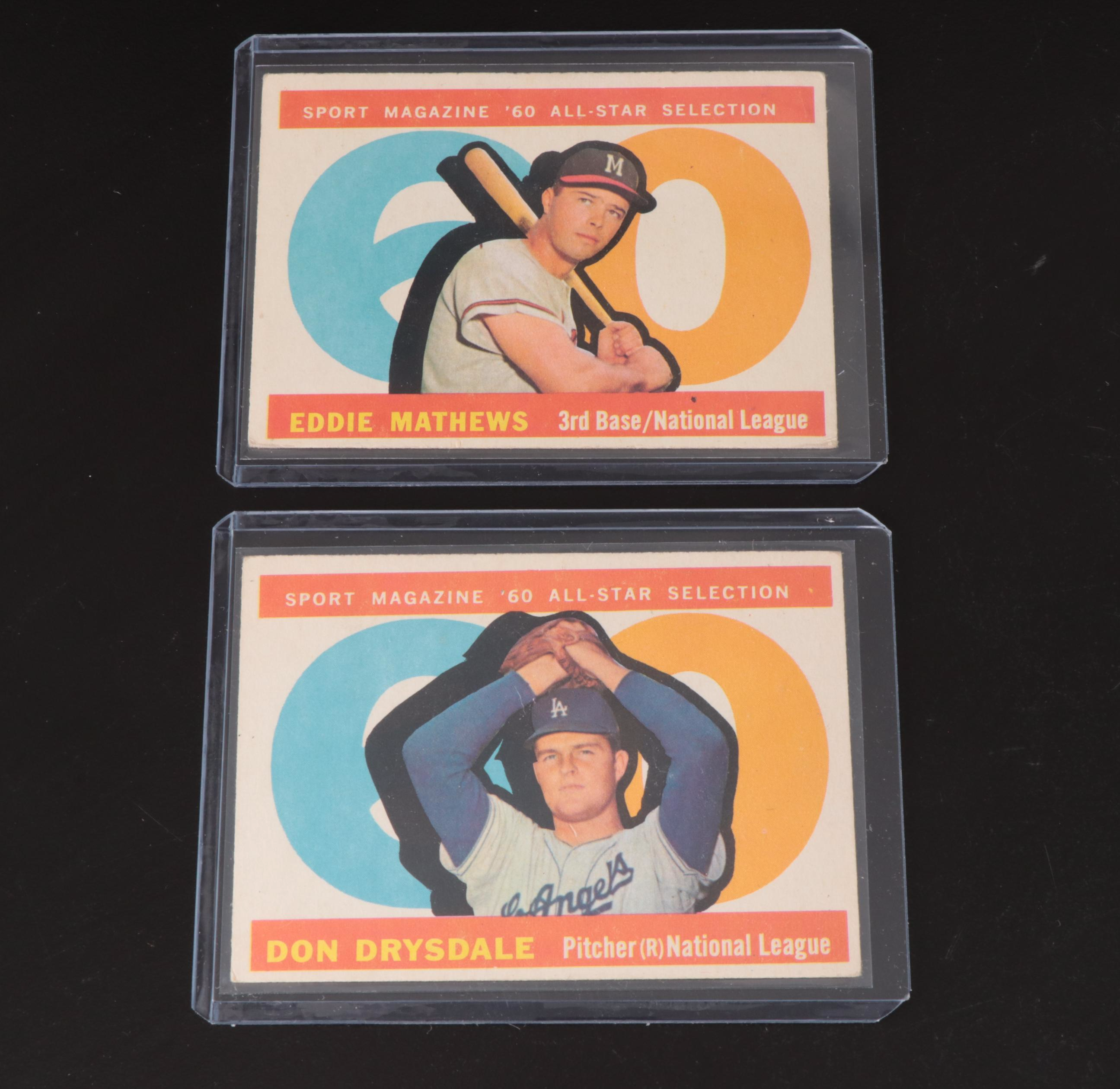 Topps Baseball Cards Featuring Jim Kaat Rookie and More, 1960-1961