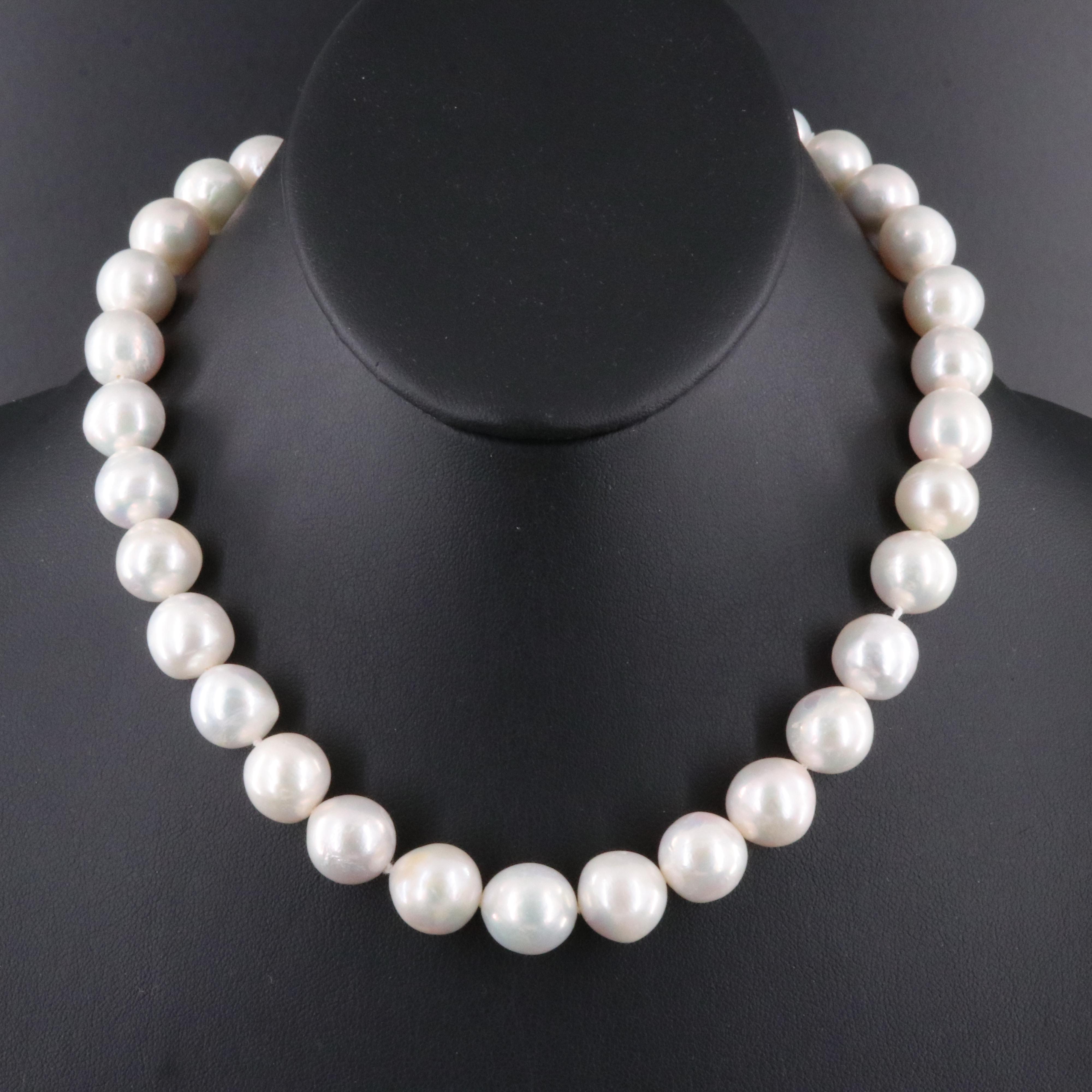 11.00 – 12.75 MM 14K Graduated Pearl Necklace