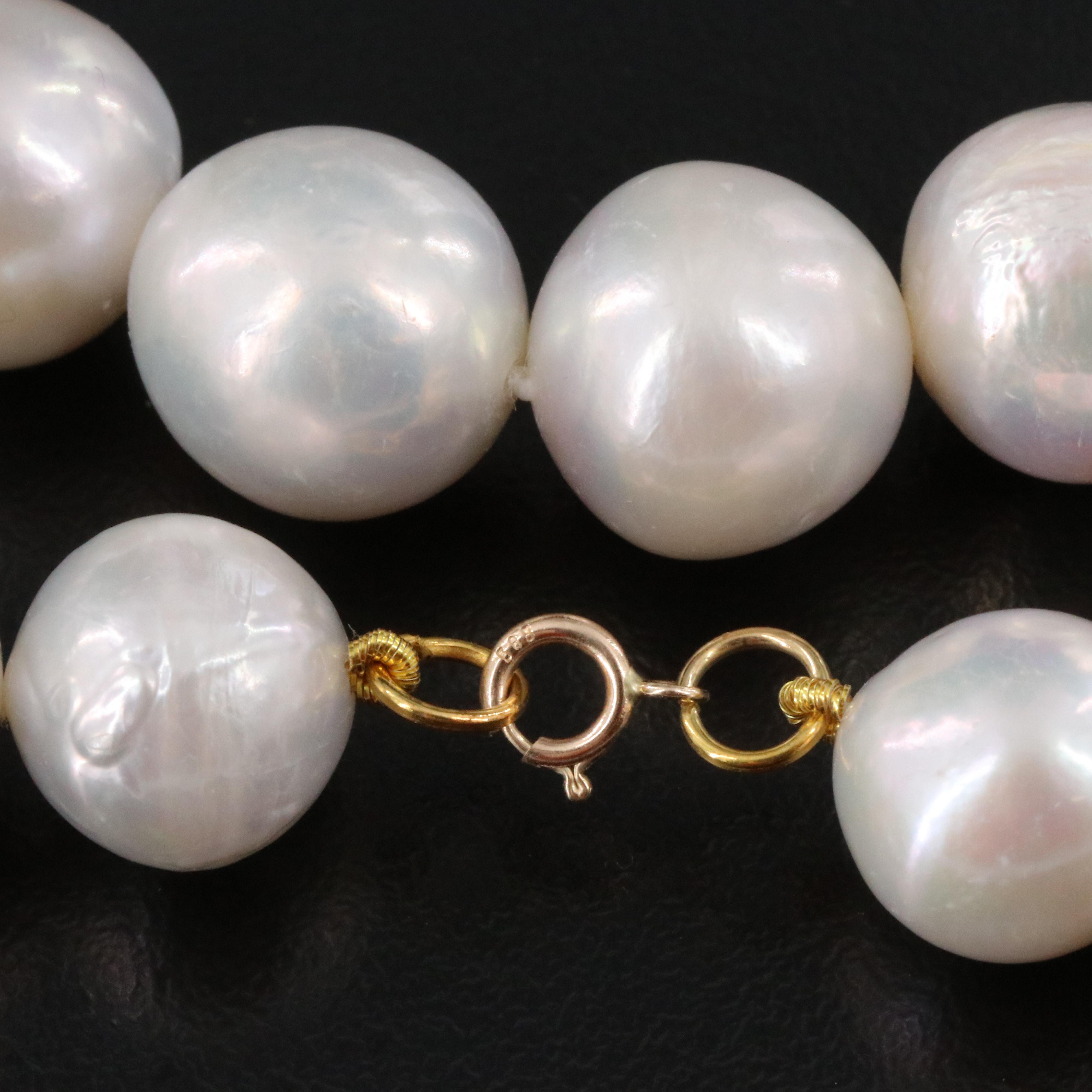 11.00 – 12.75 MM 14K Graduated Pearl Necklace