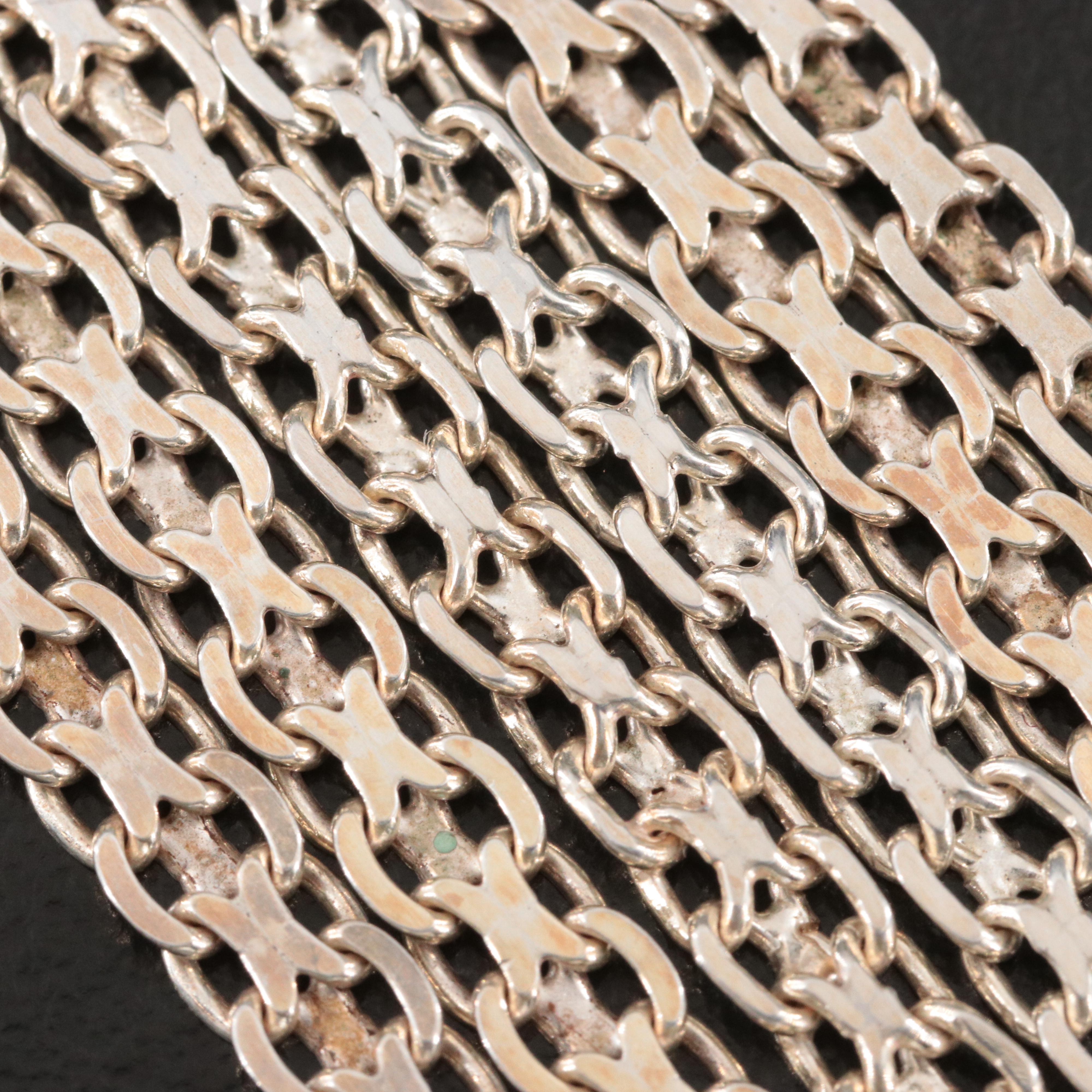 Sterling Bismark Chain Necklaces and Bracelet