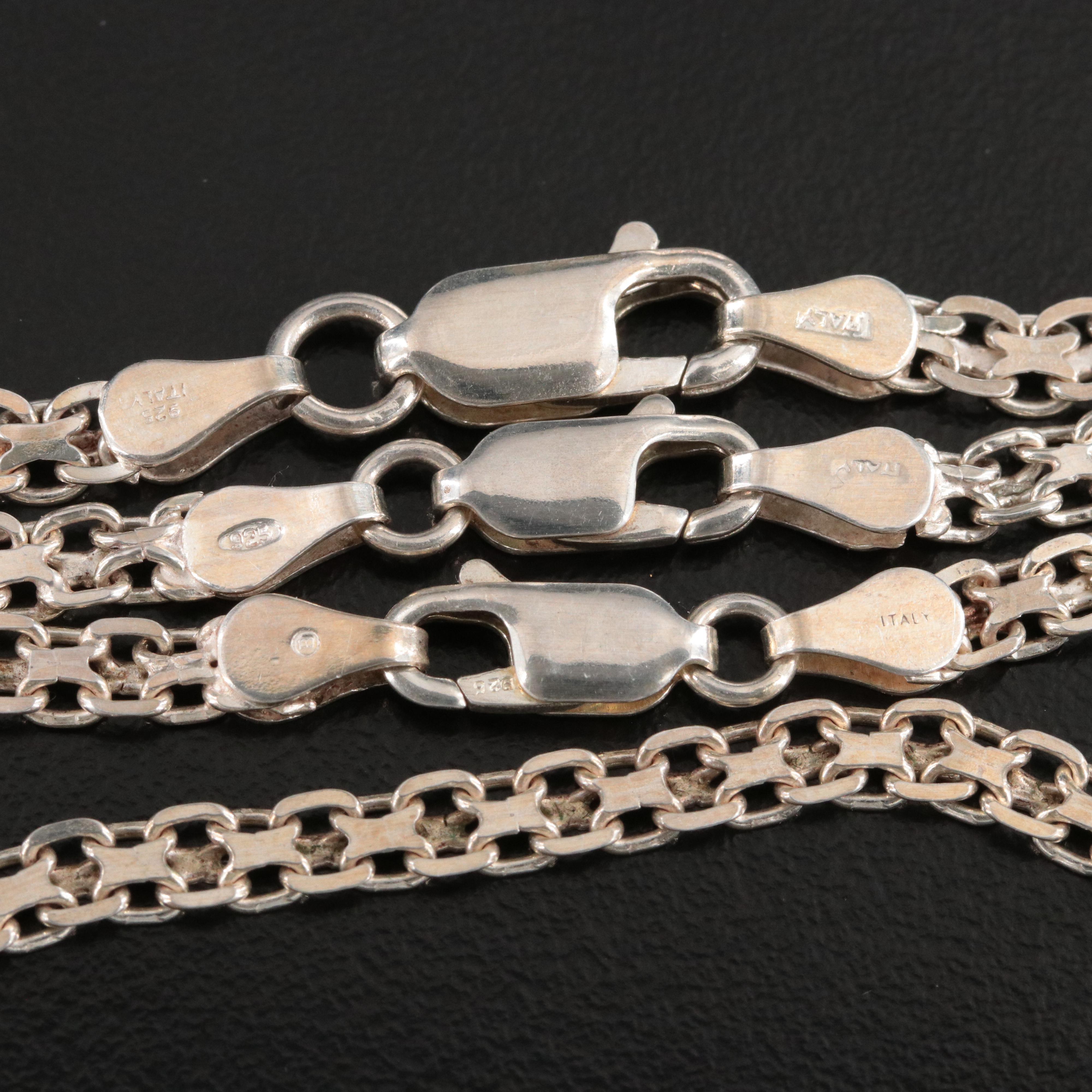 Sterling Bismark Chain Necklaces and Bracelet