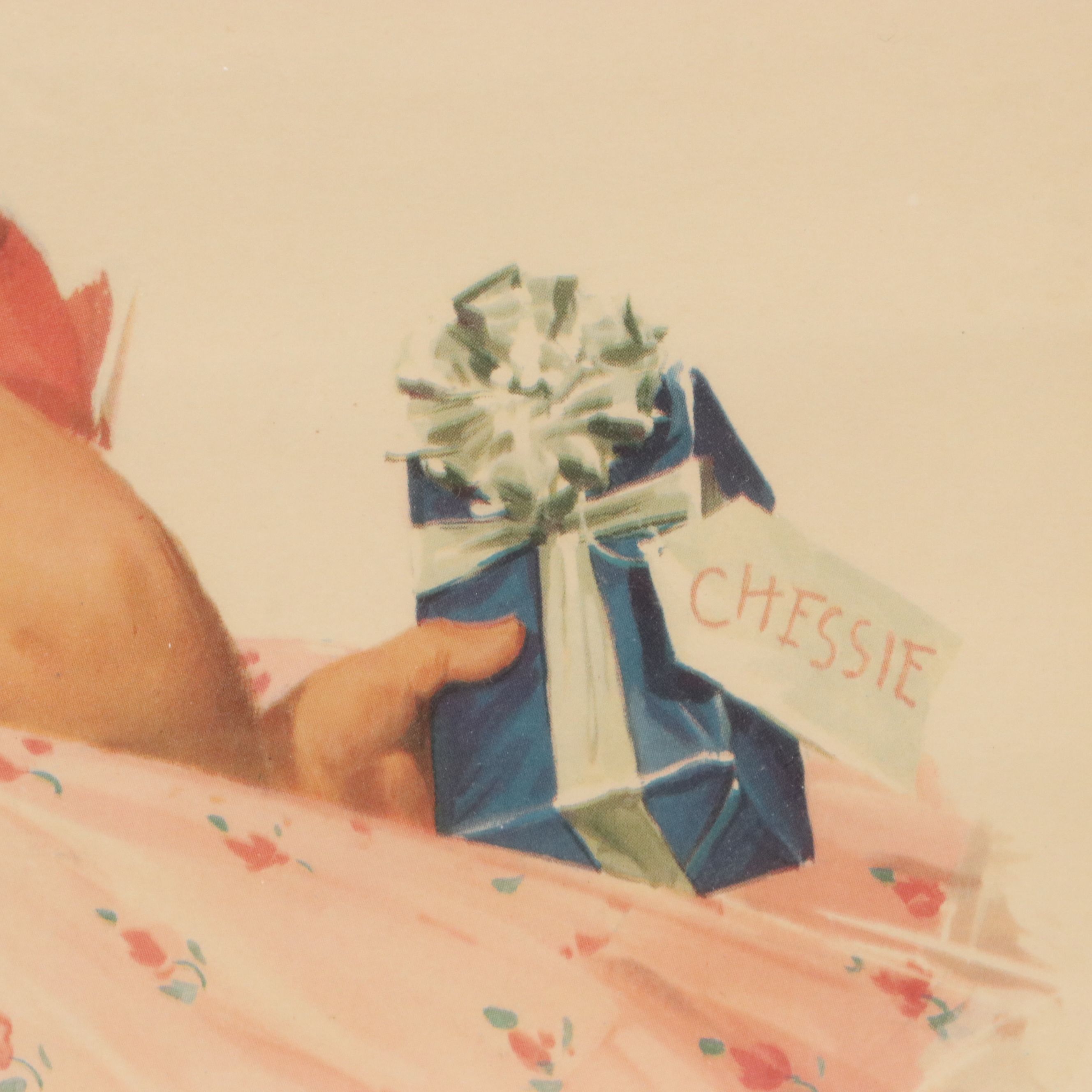 After Jack Kean Offset Lithograph of Little Girl, Chessie Cat, and Kittens