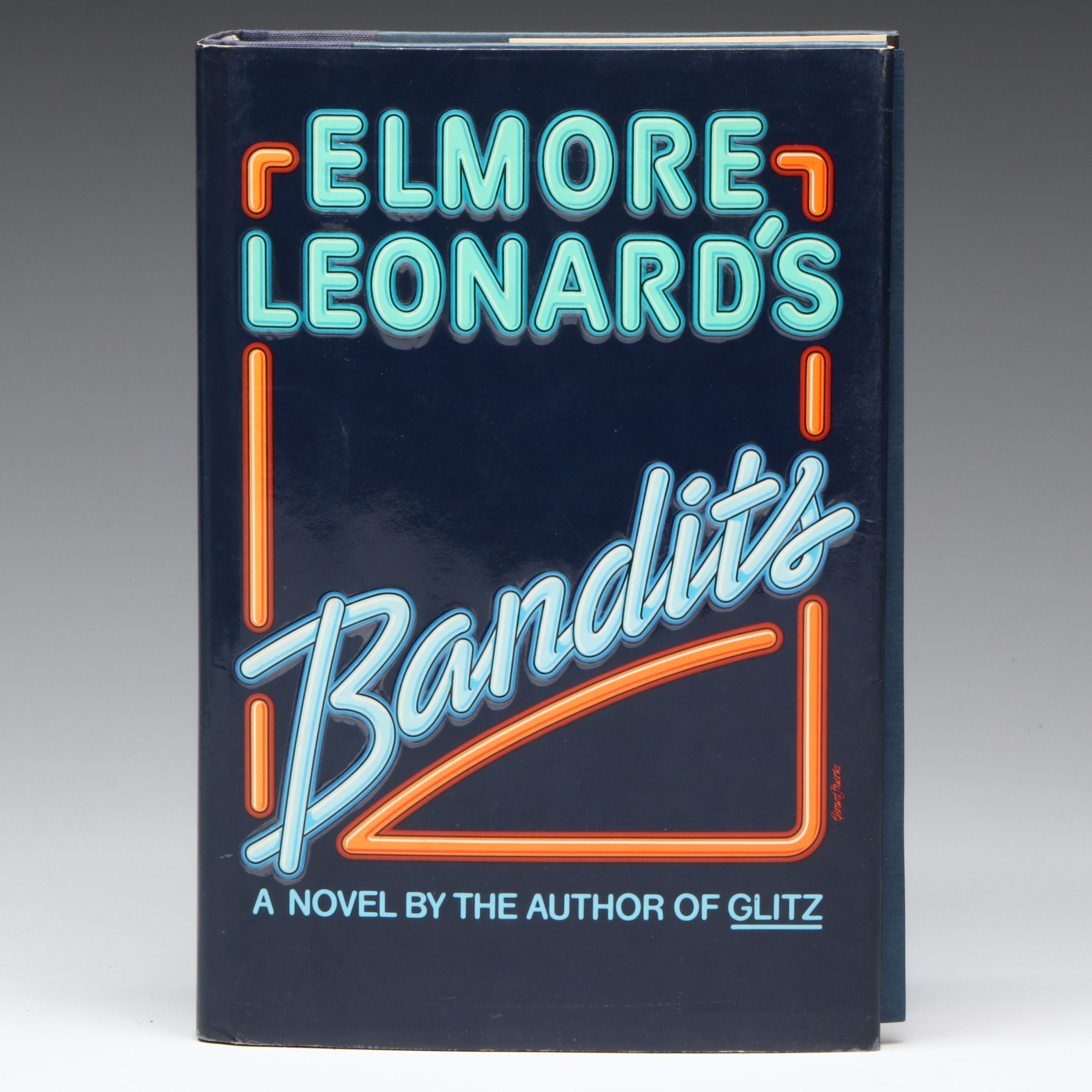 Signed First Trade Edition "Bandits" by Elmore Leonard, 1987