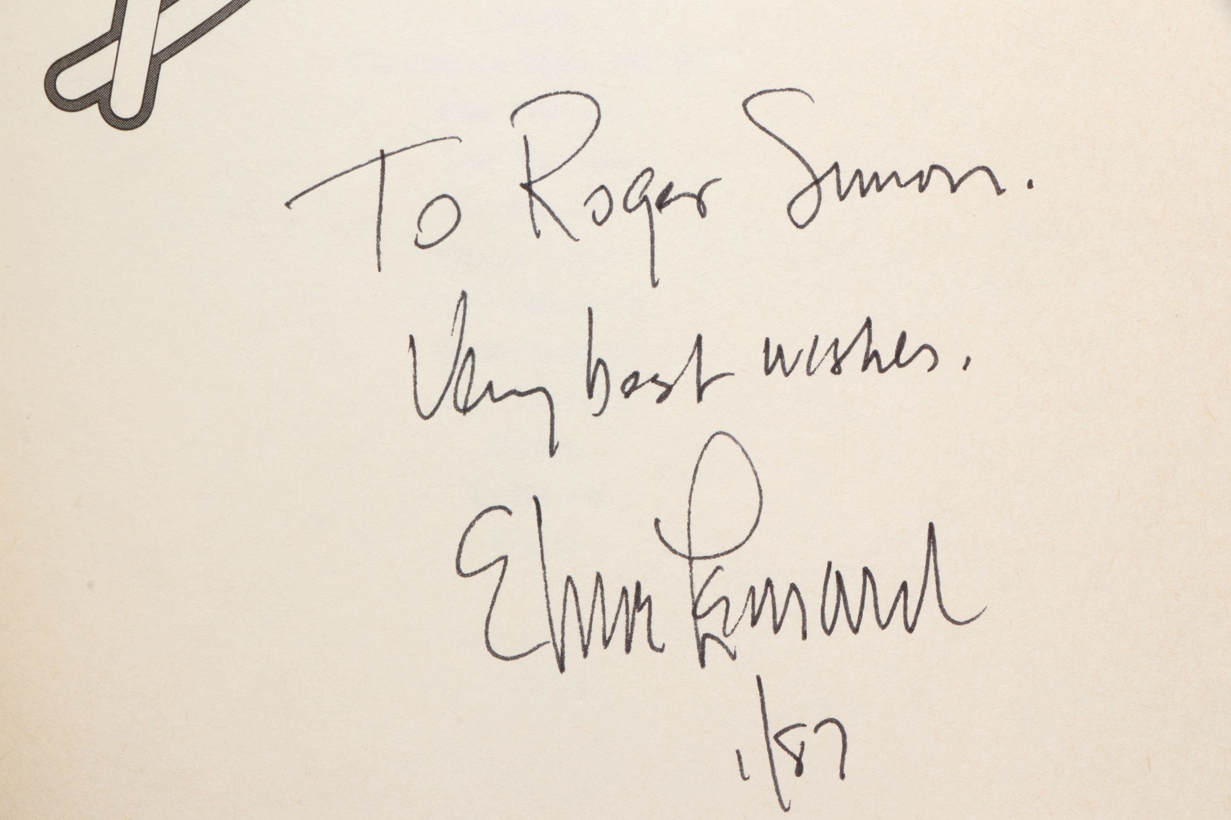 Signed First Trade Edition "Bandits" by Elmore Leonard, 1987