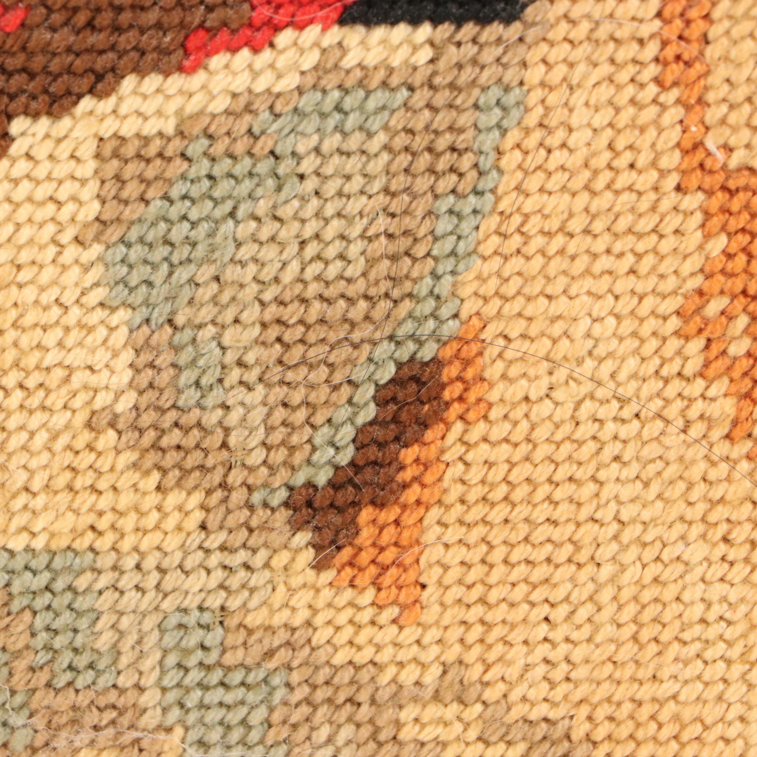 Needlepoint Embroidery of Smiling Clown, Circa 1970