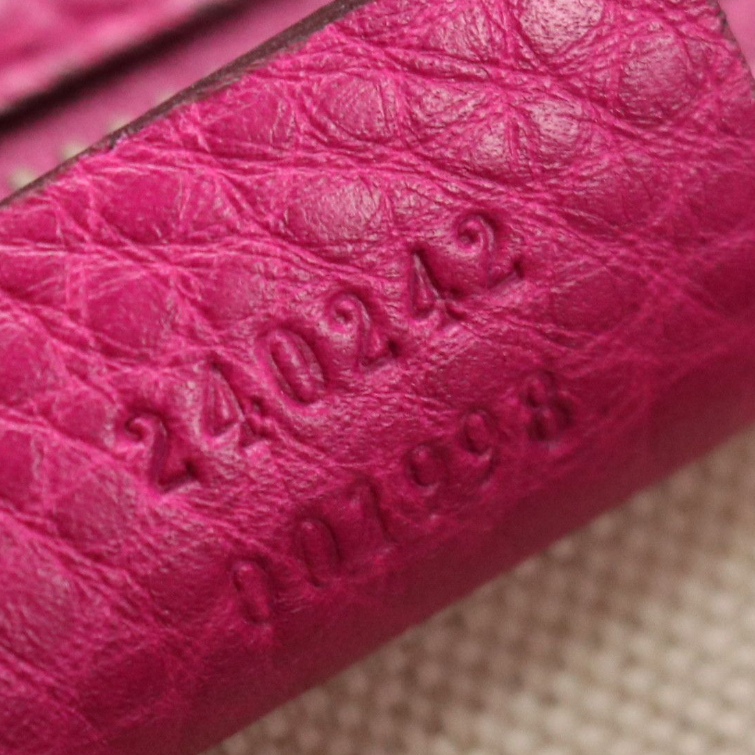 Gucci New Bamboo Tassel Two-Way Bag in Magenta GG Neoprene and Calf Leather