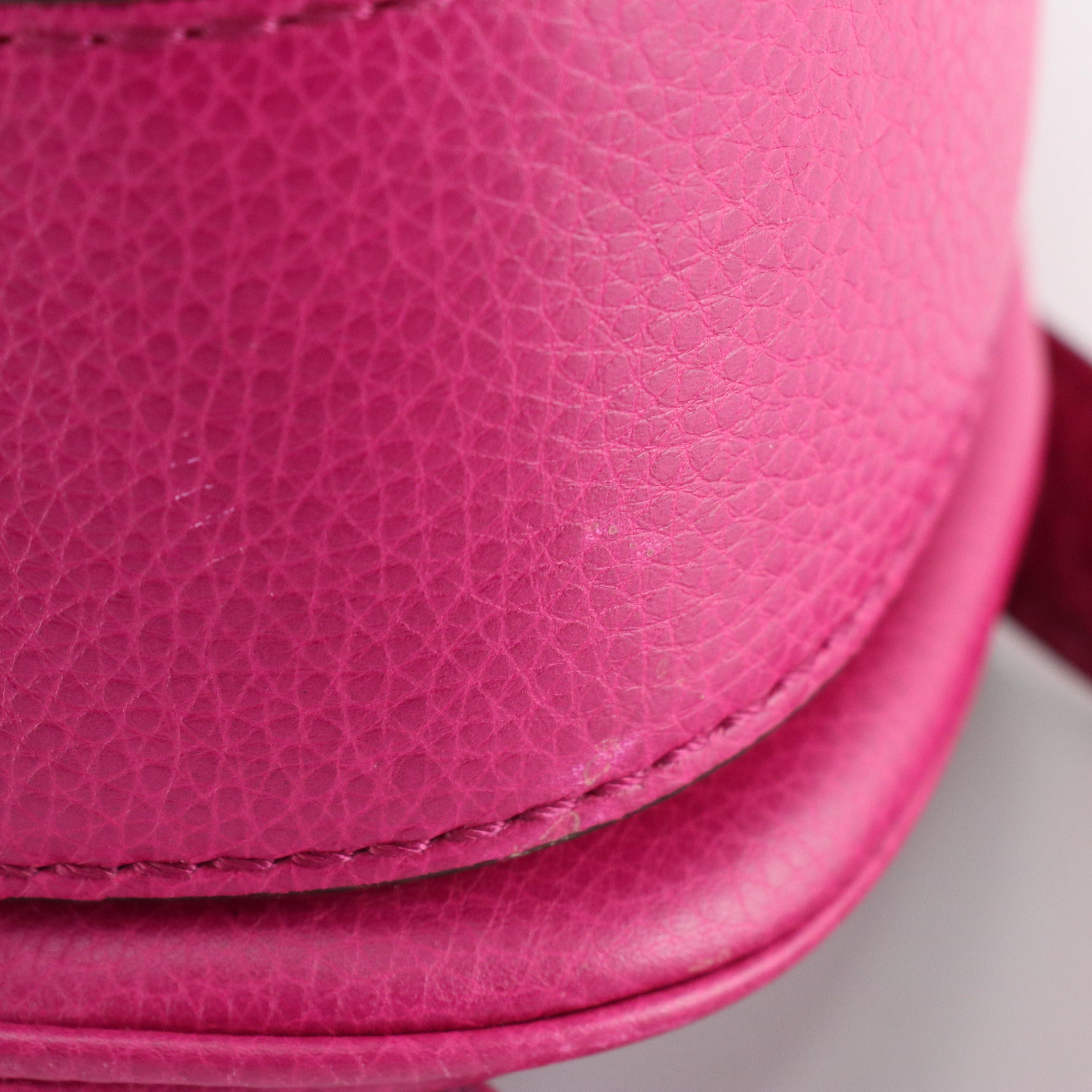 Gucci New Bamboo Tassel Two-Way Bag in Magenta GG Neoprene and Calf Leather