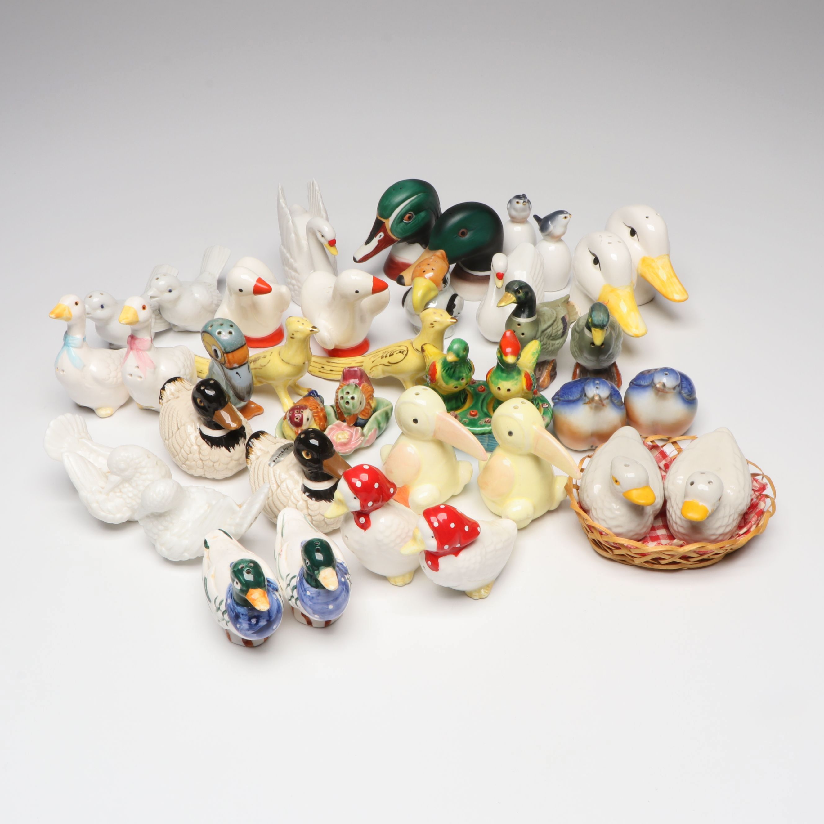 Assorted Duck and Other Bird Ceramic Salt and Pepper Shakers