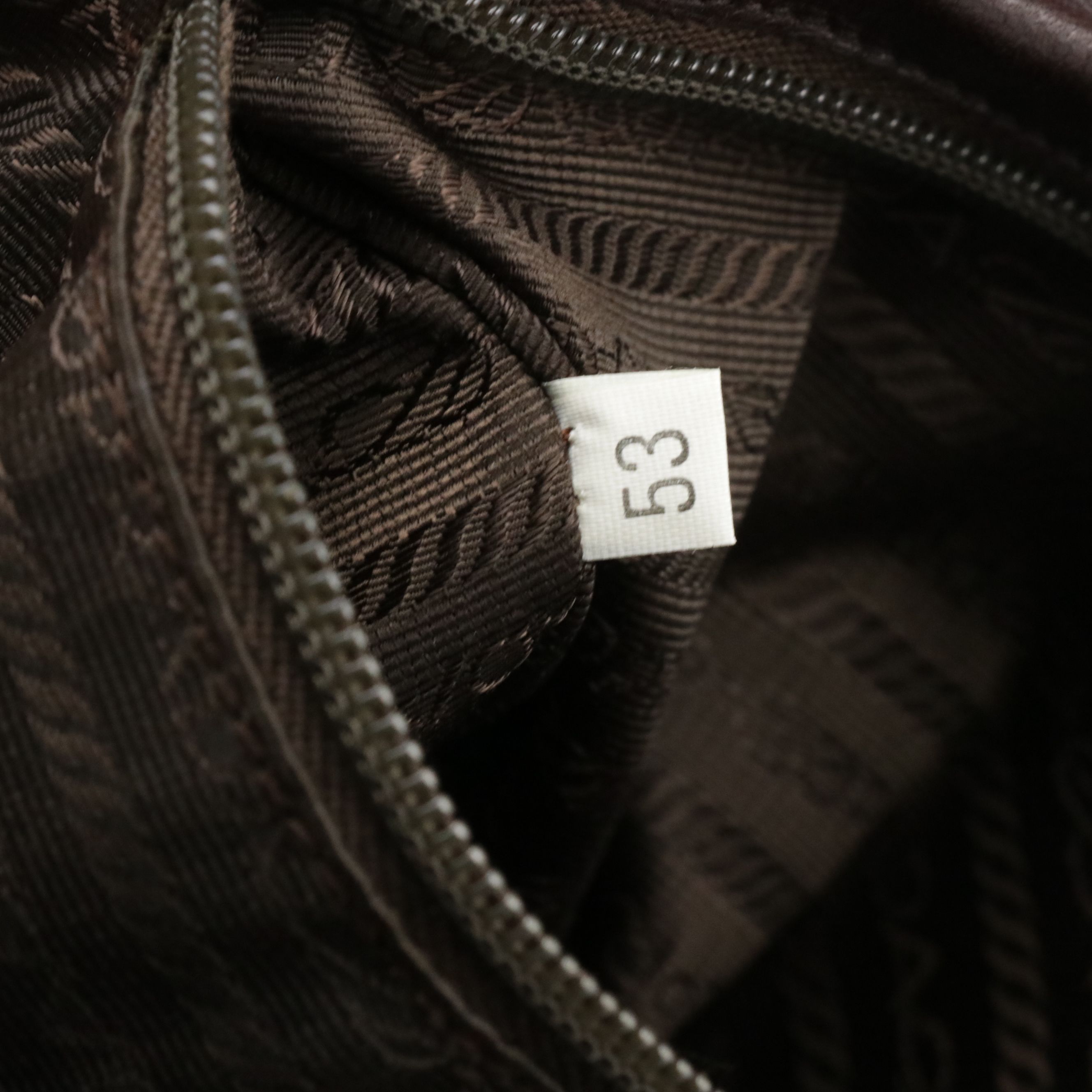 Prada Slouchy Shoulder Tote in Dark Brown Lambskin Leather with Tassel Charm