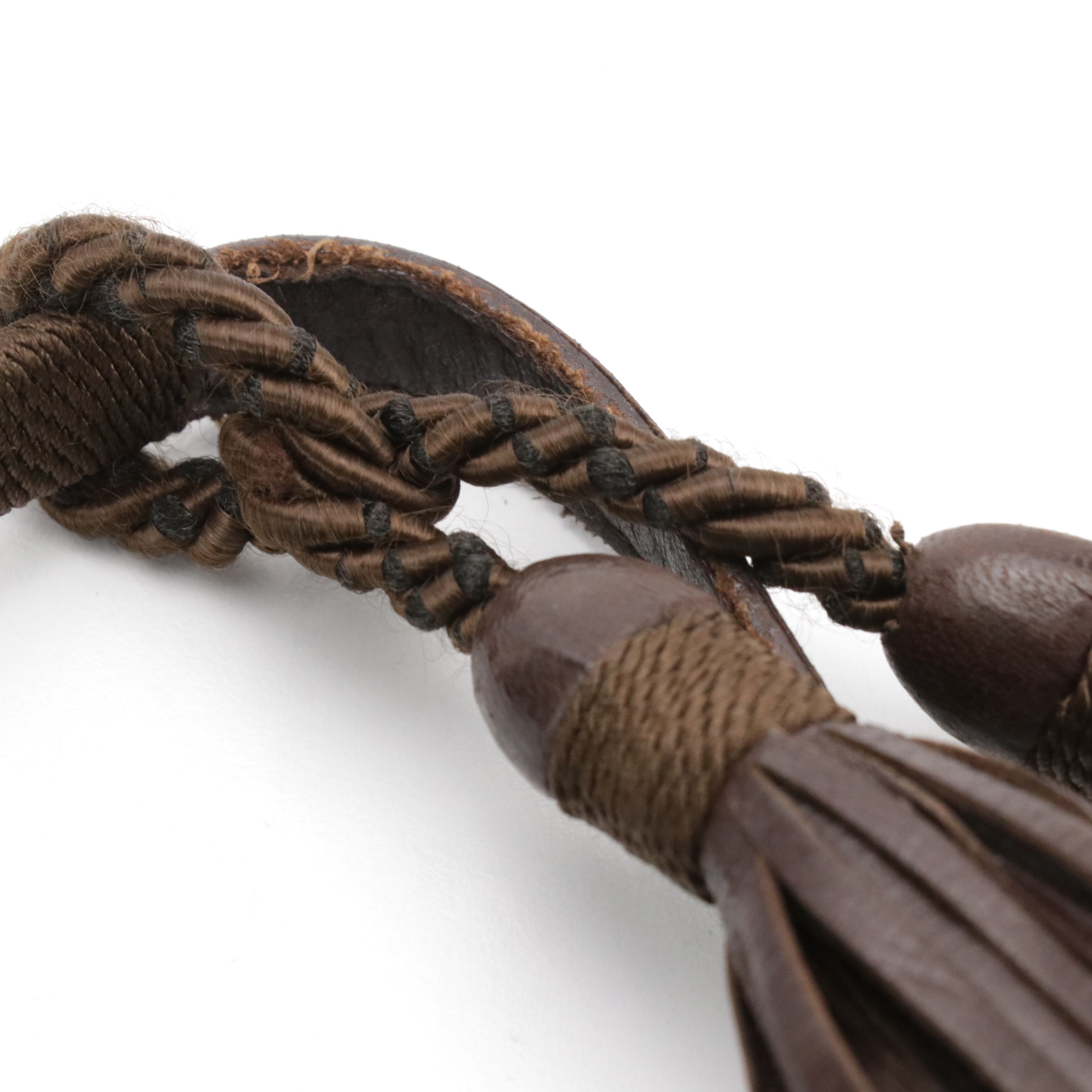 Prada Slouchy Shoulder Tote in Dark Brown Lambskin Leather with Tassel Charm