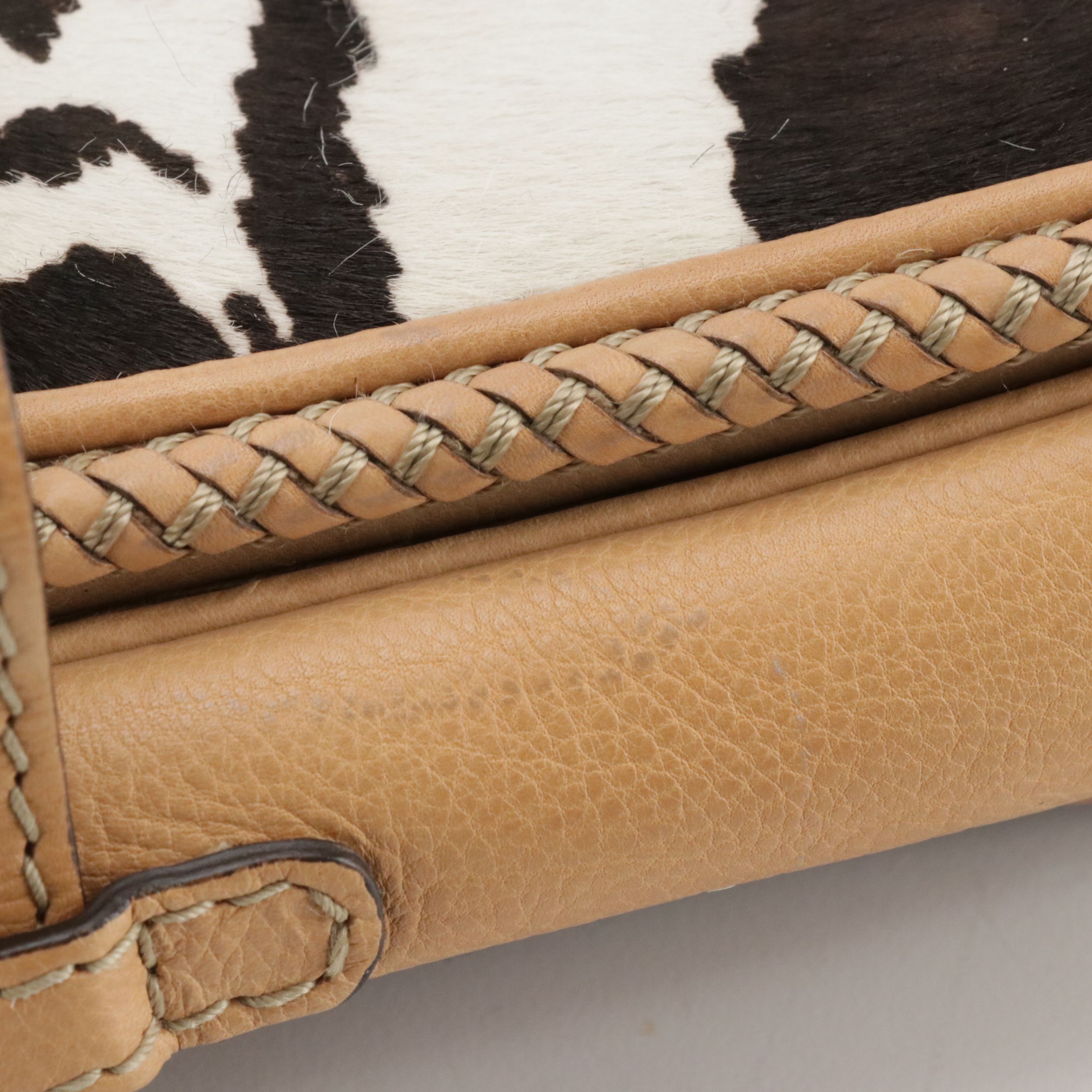 Gucci Marrakech Flap Messenger Bag in Zebra Print Pony Hair and Beige Leather