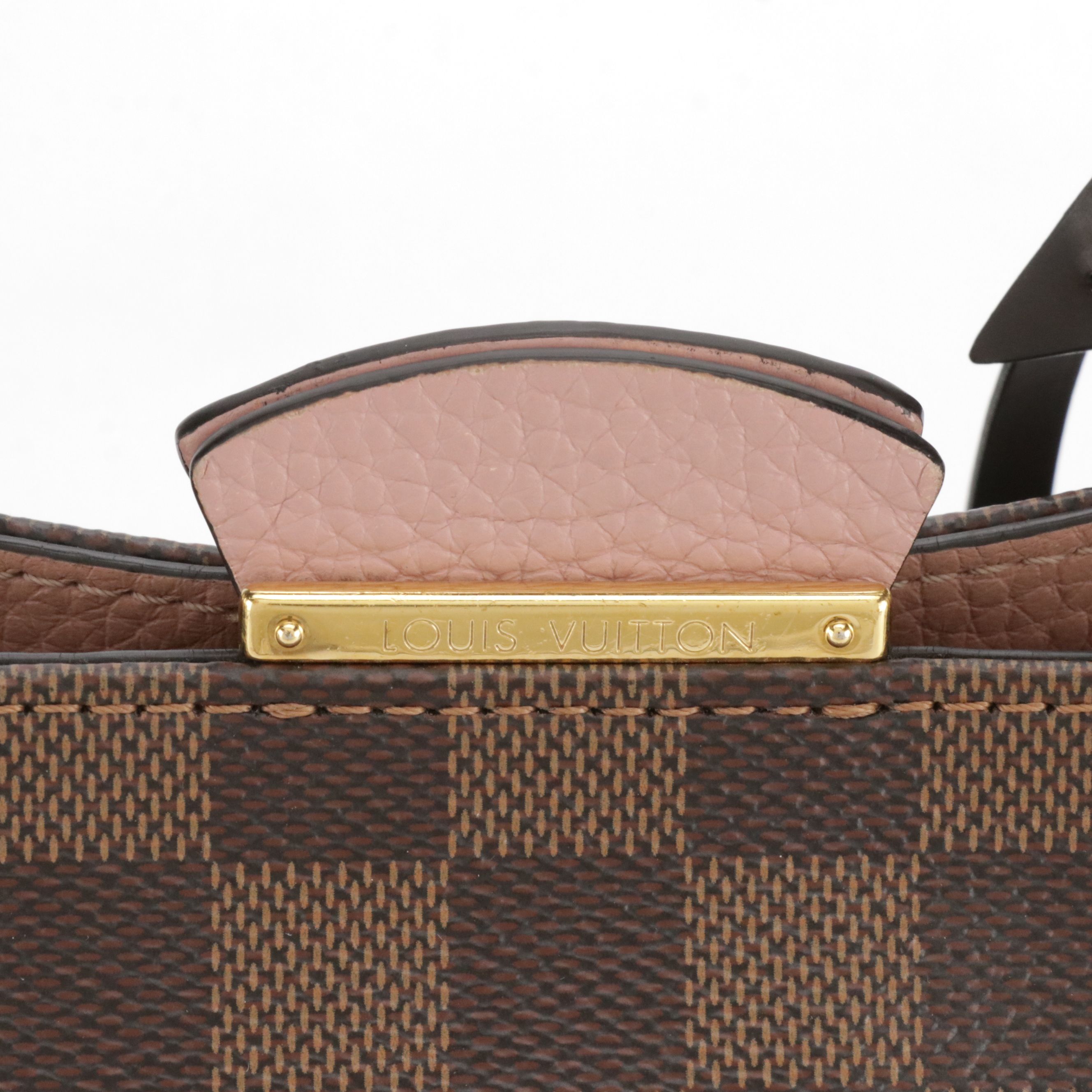 Louis Vuitton Brittany Bag in Damier Ebene Canvas and Magnolia Taurillon Leather