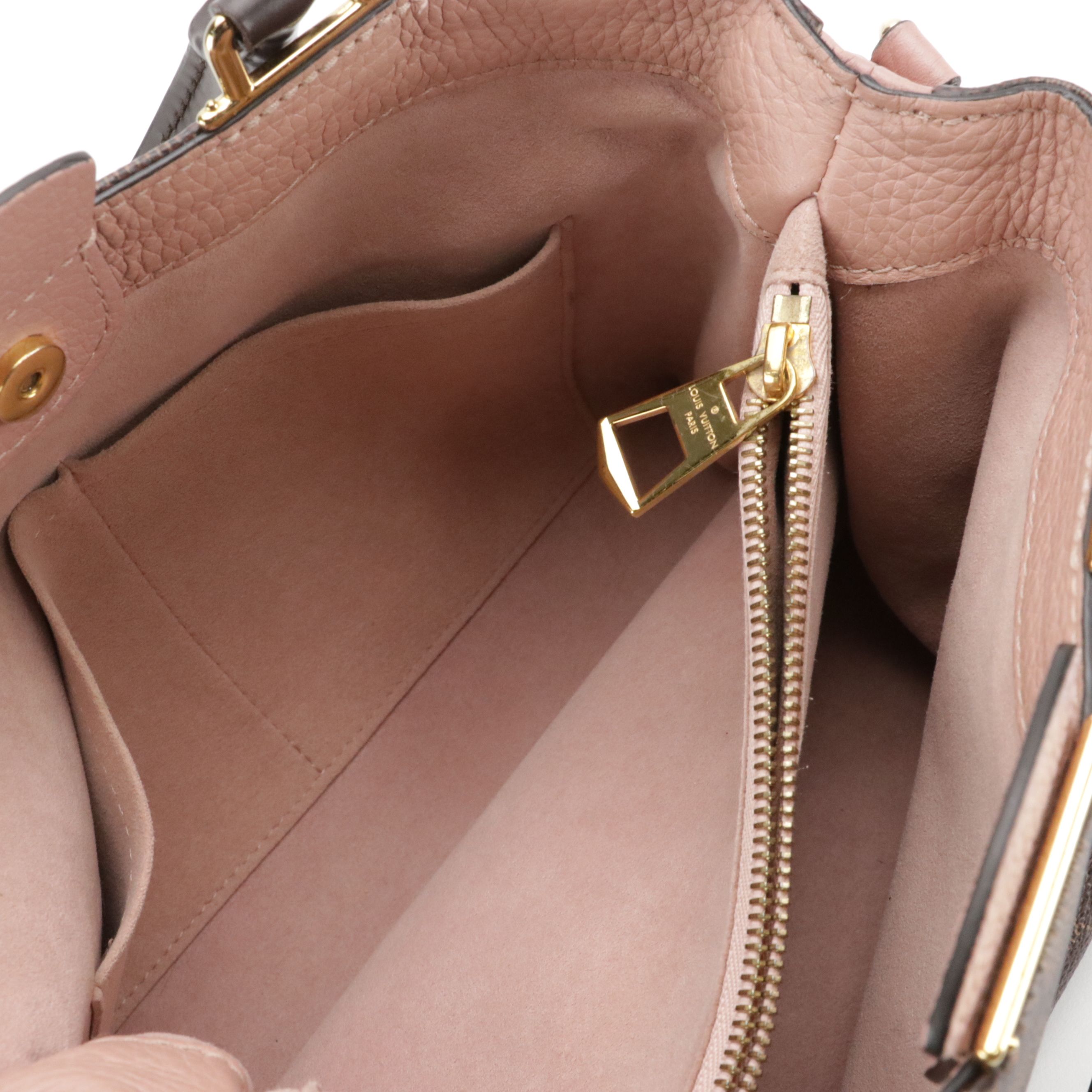 Louis Vuitton Brittany Bag in Damier Ebene Canvas and Magnolia Taurillon Leather