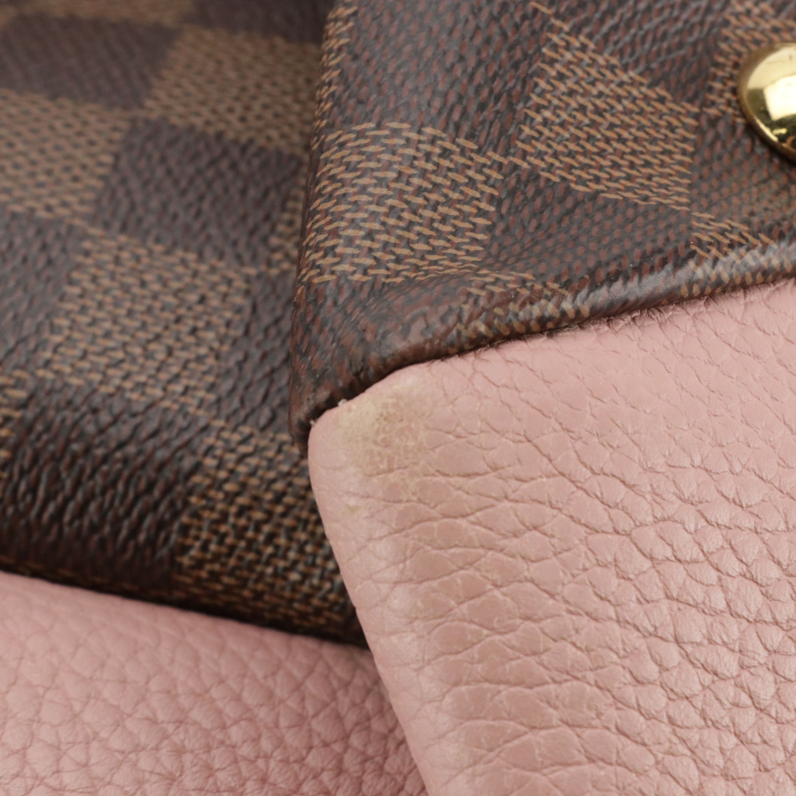 Louis Vuitton Brittany Bag in Damier Ebene Canvas and Magnolia Taurillon Leather