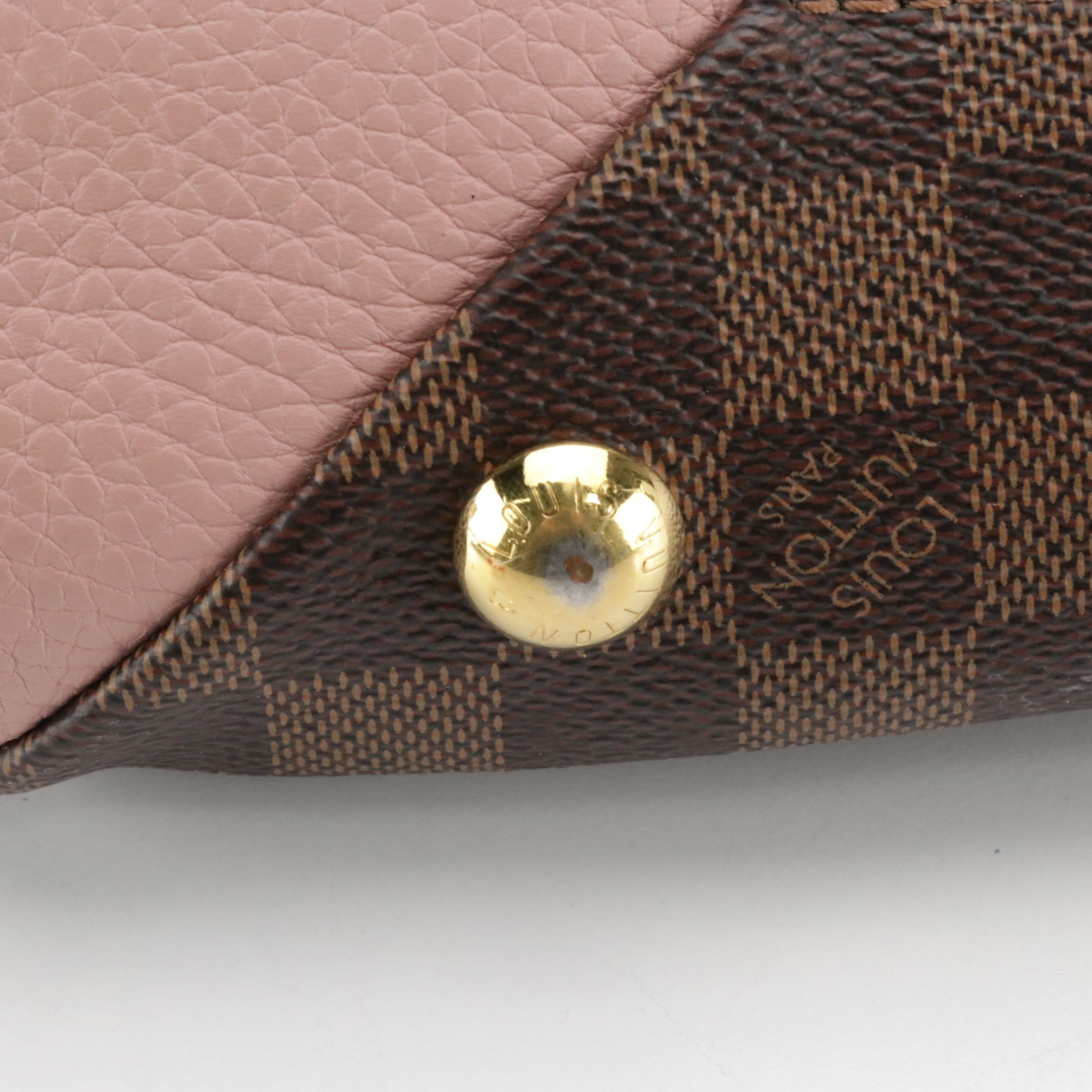 Louis Vuitton Brittany Bag in Damier Ebene Canvas and Magnolia Taurillon Leather