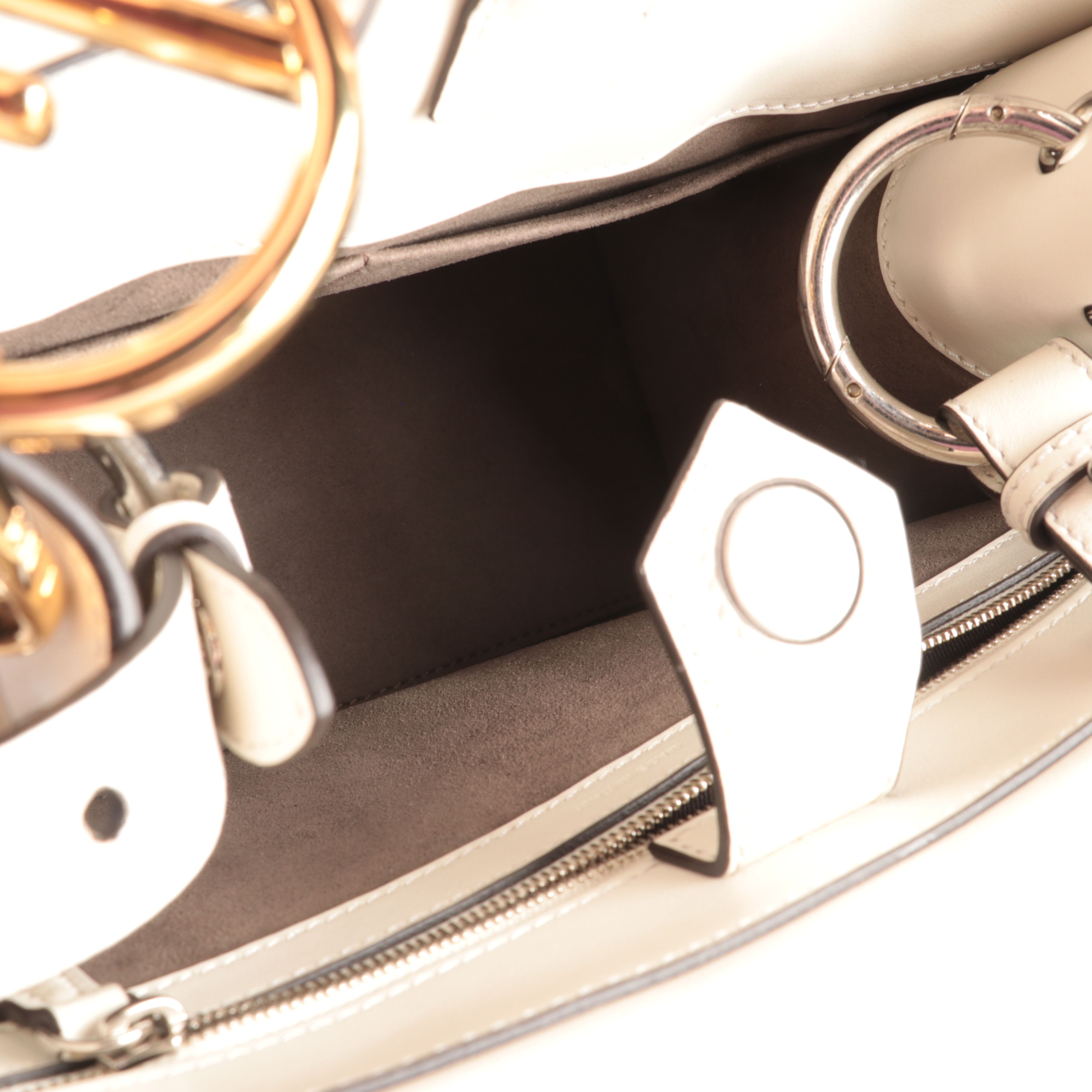 Fendi Runaway Whipstitch Leather Tote Bag