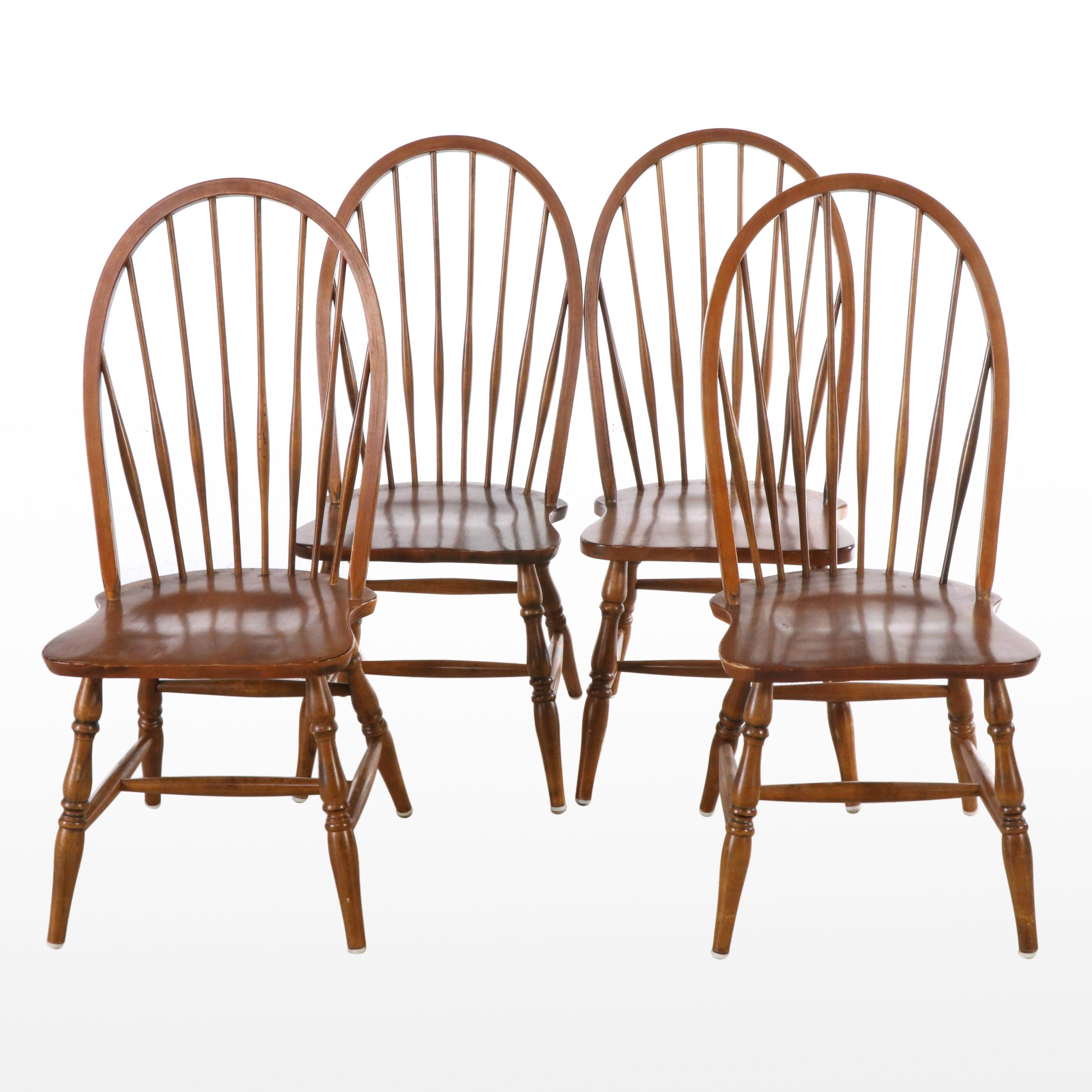 Four Bow-Back Windsor Dining Chairs