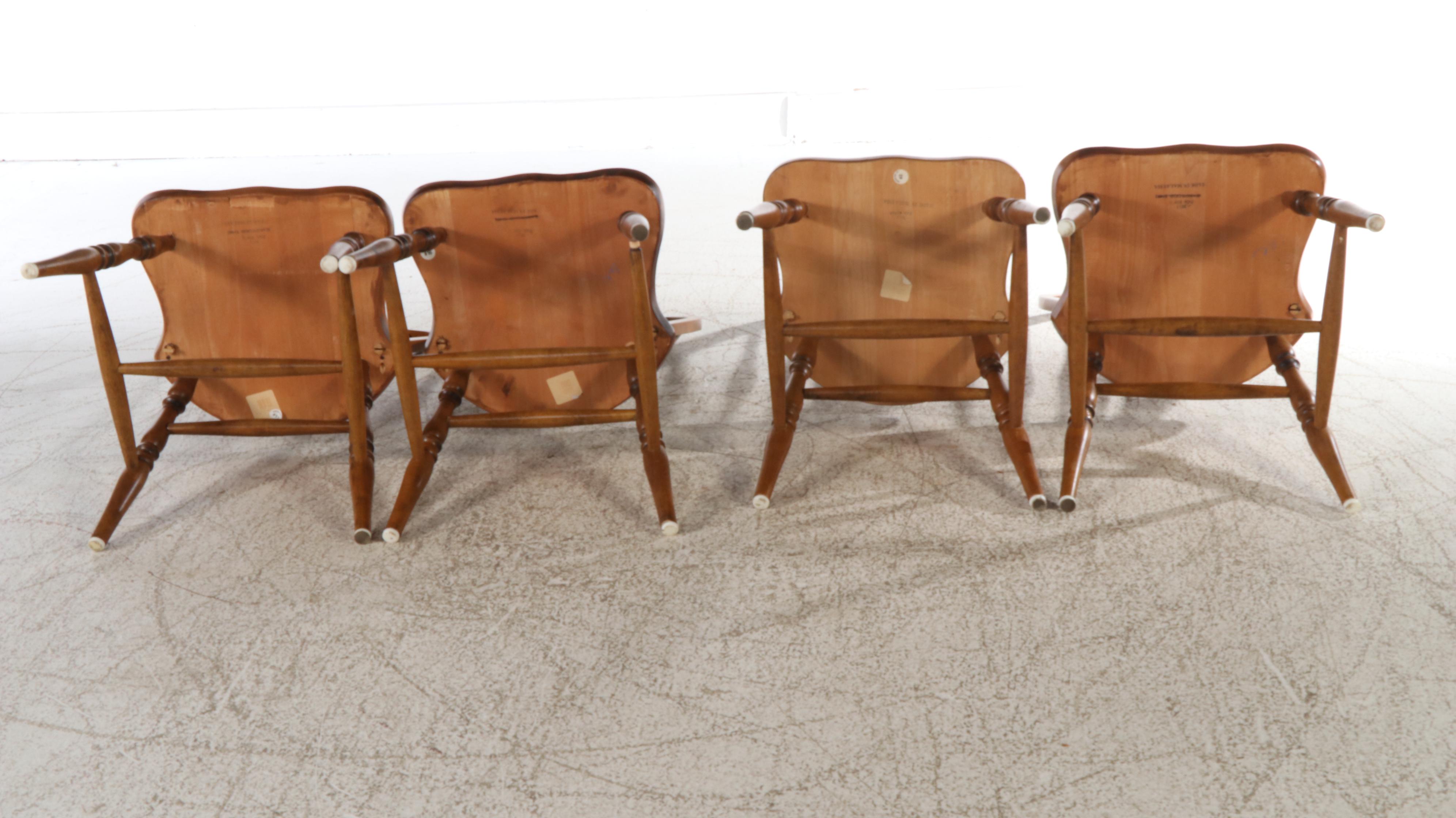 Four Bow-Back Windsor Dining Chairs