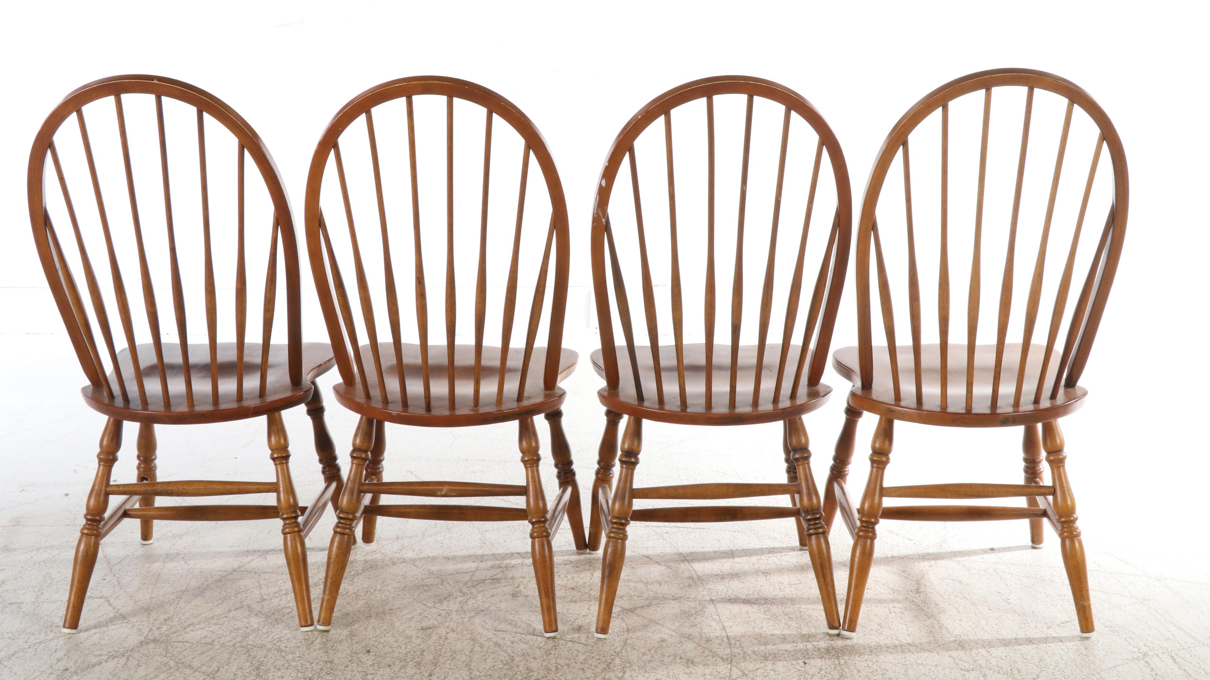 Four Bow-Back Windsor Dining Chairs