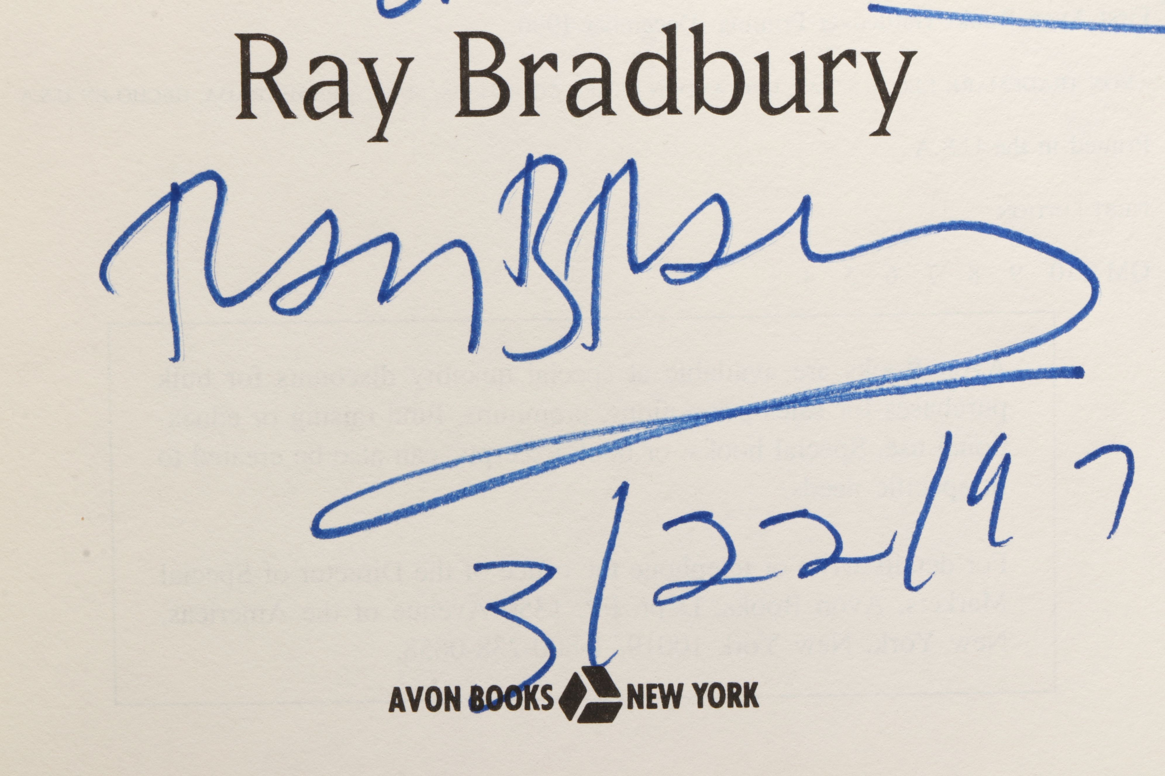 Signed First Edition "Quicker Than the Eye" by Ray Bradbury