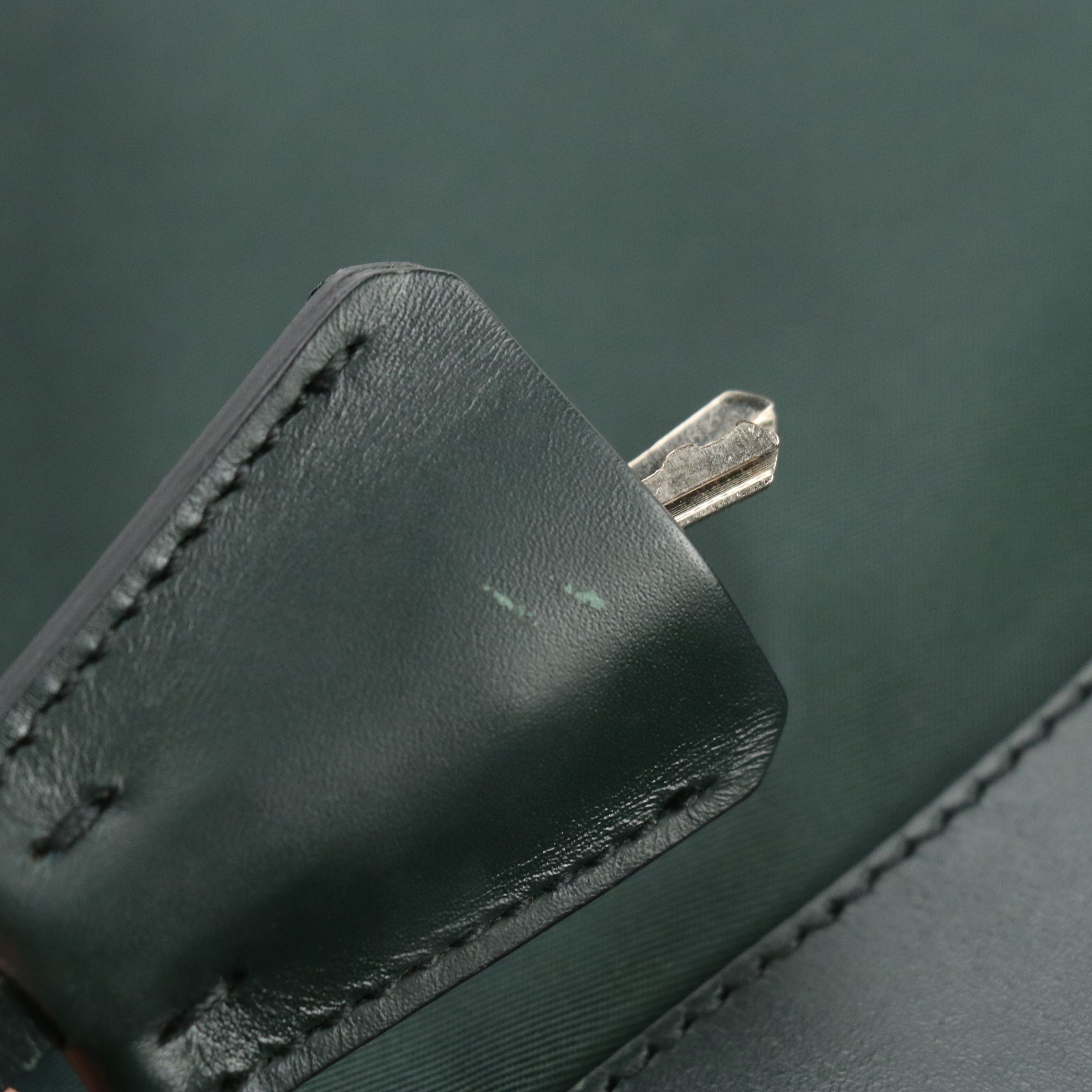 Prada Small Boston Bag in Green Tessuto Nylon and Leather