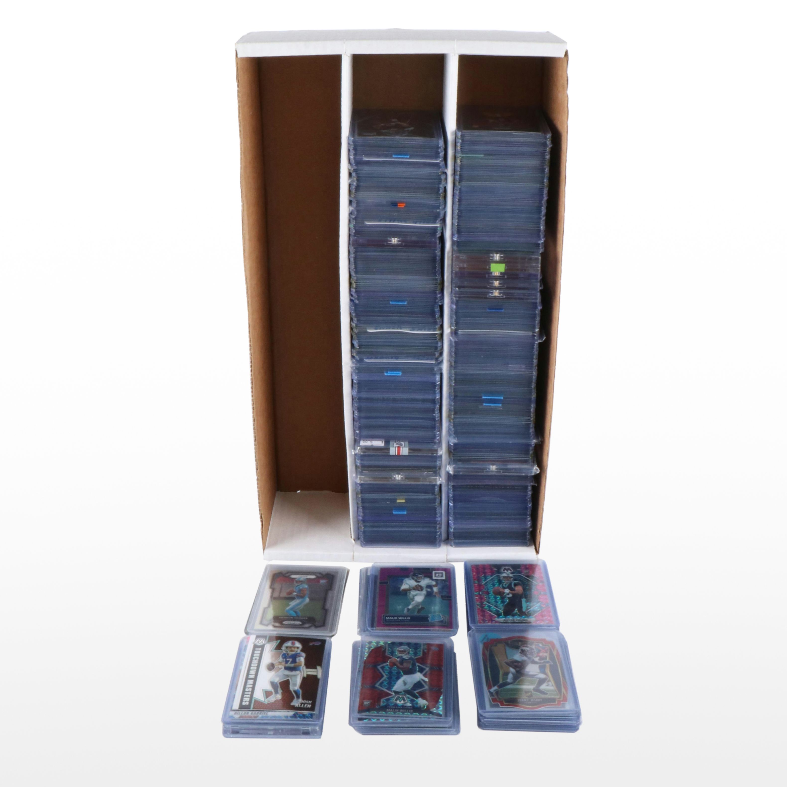 Prizm with Other Football Cards Featuring Justin Herbert and Bo Nix Rookies