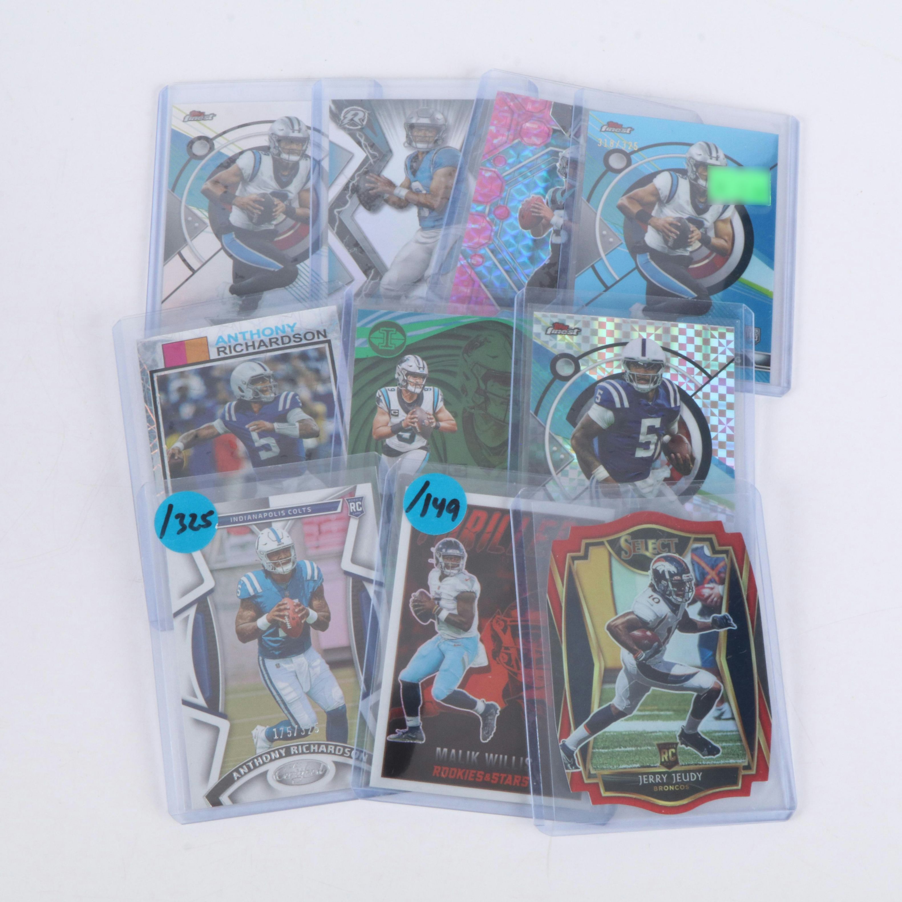 Prizm with Other Football Cards Featuring Justin Herbert and Bo Nix Rookies
