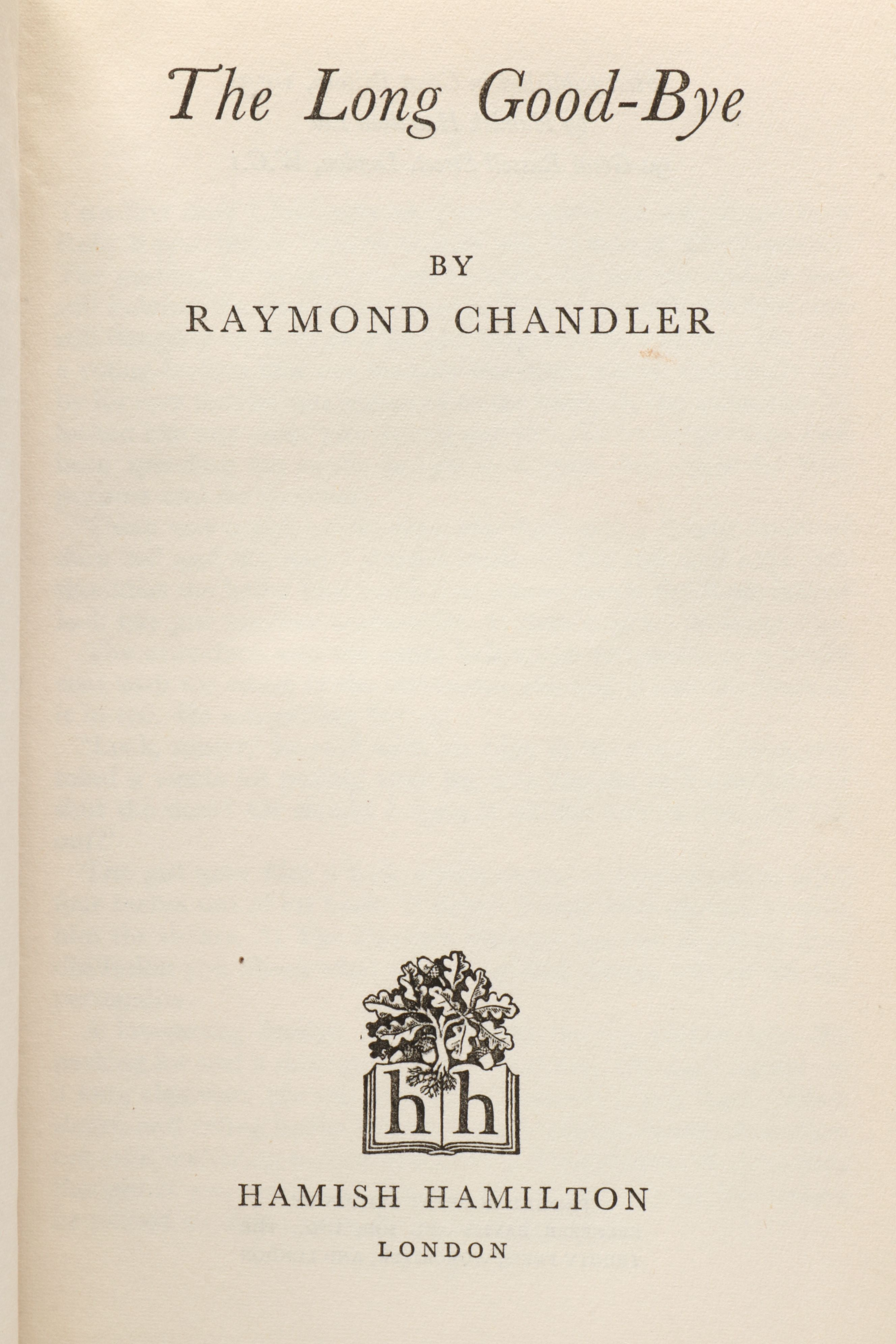 First UK Edition "The Long Good-Bye" by Raymond Chandler, 1953