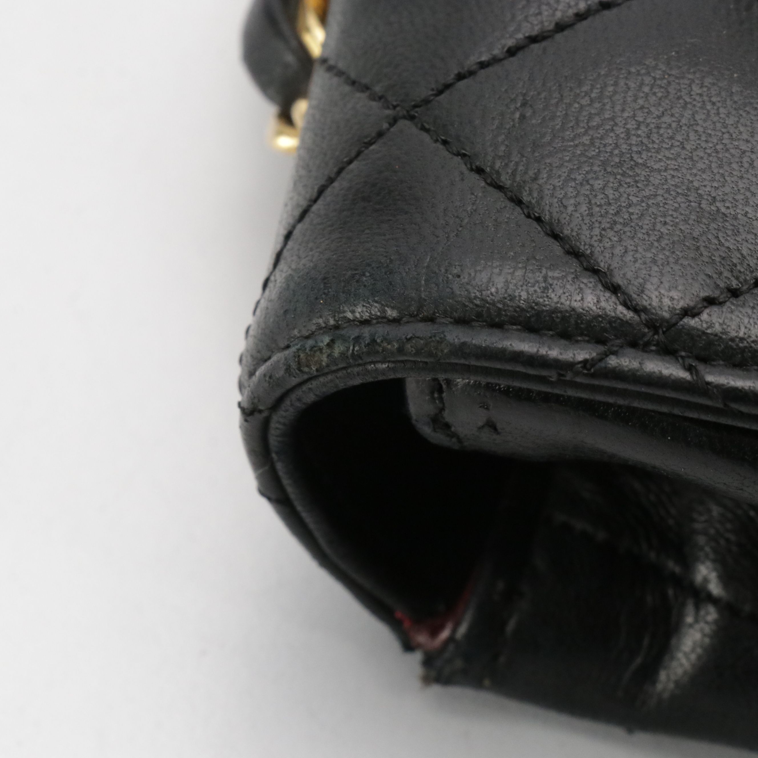 Chanel Black Quilted Lambskin Leather Single Flap Shoulder Bag