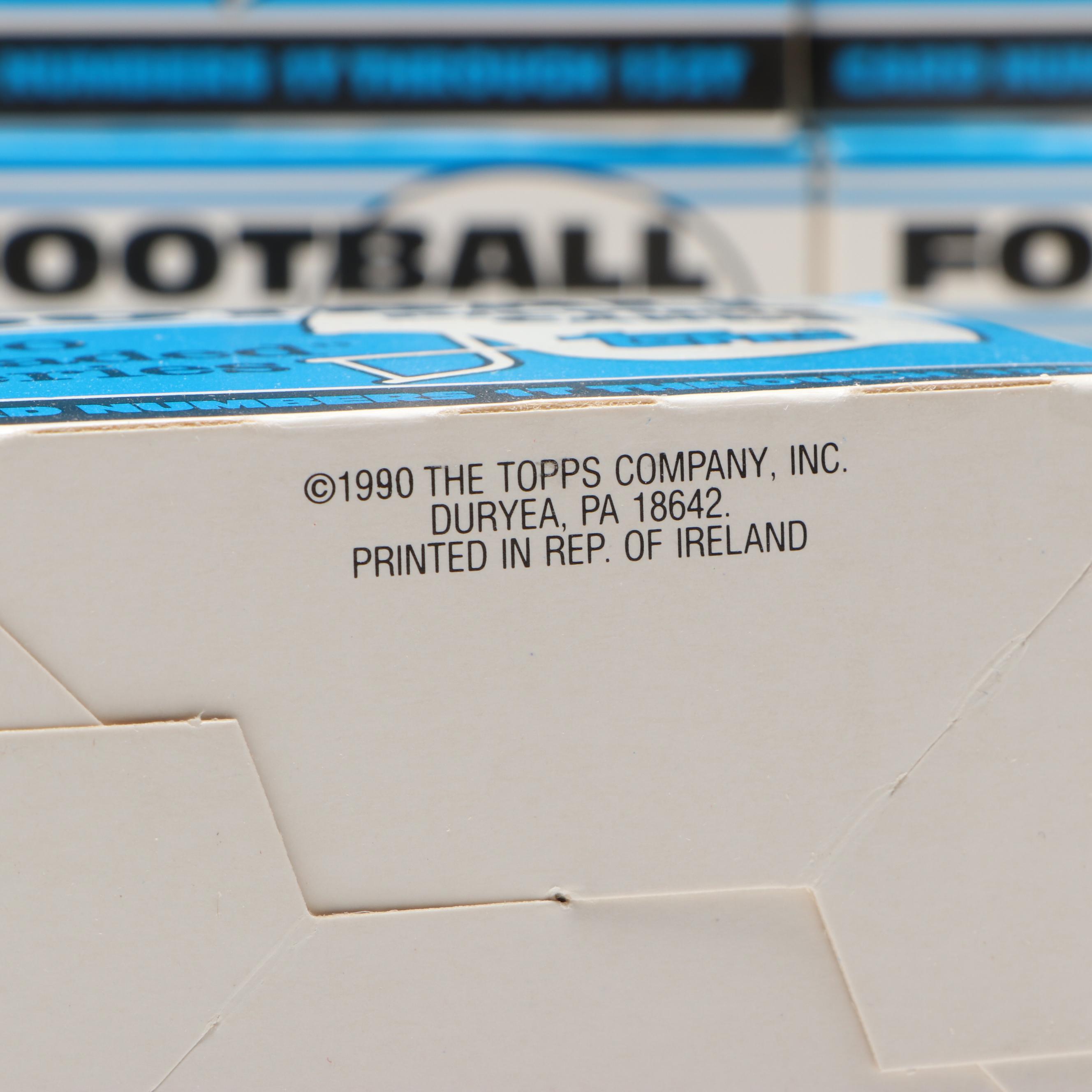 1990 Topps Traded Football Card Sets Featuring Emmitt Smith Rookies