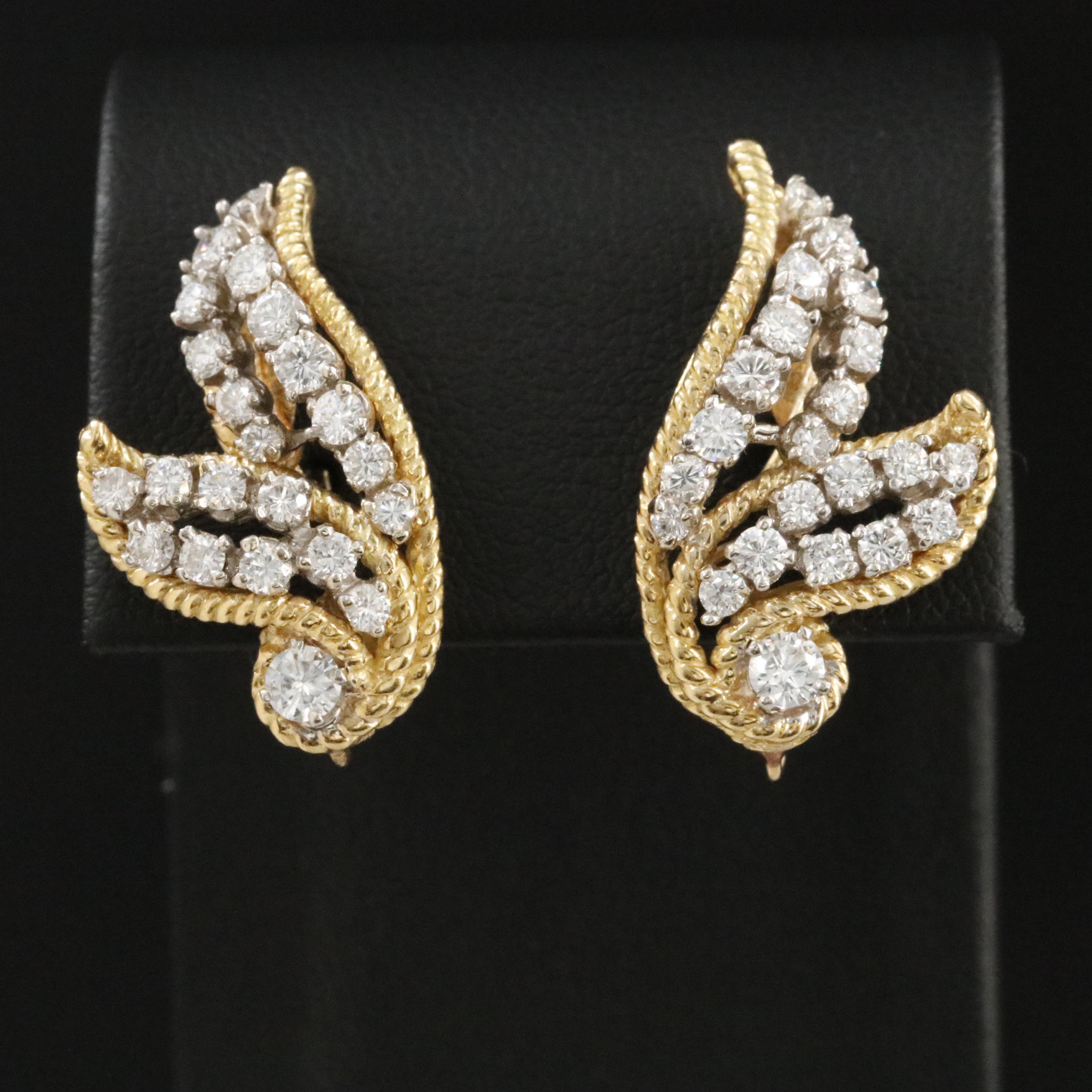 18K 2.09 CTW Diamond Earrings