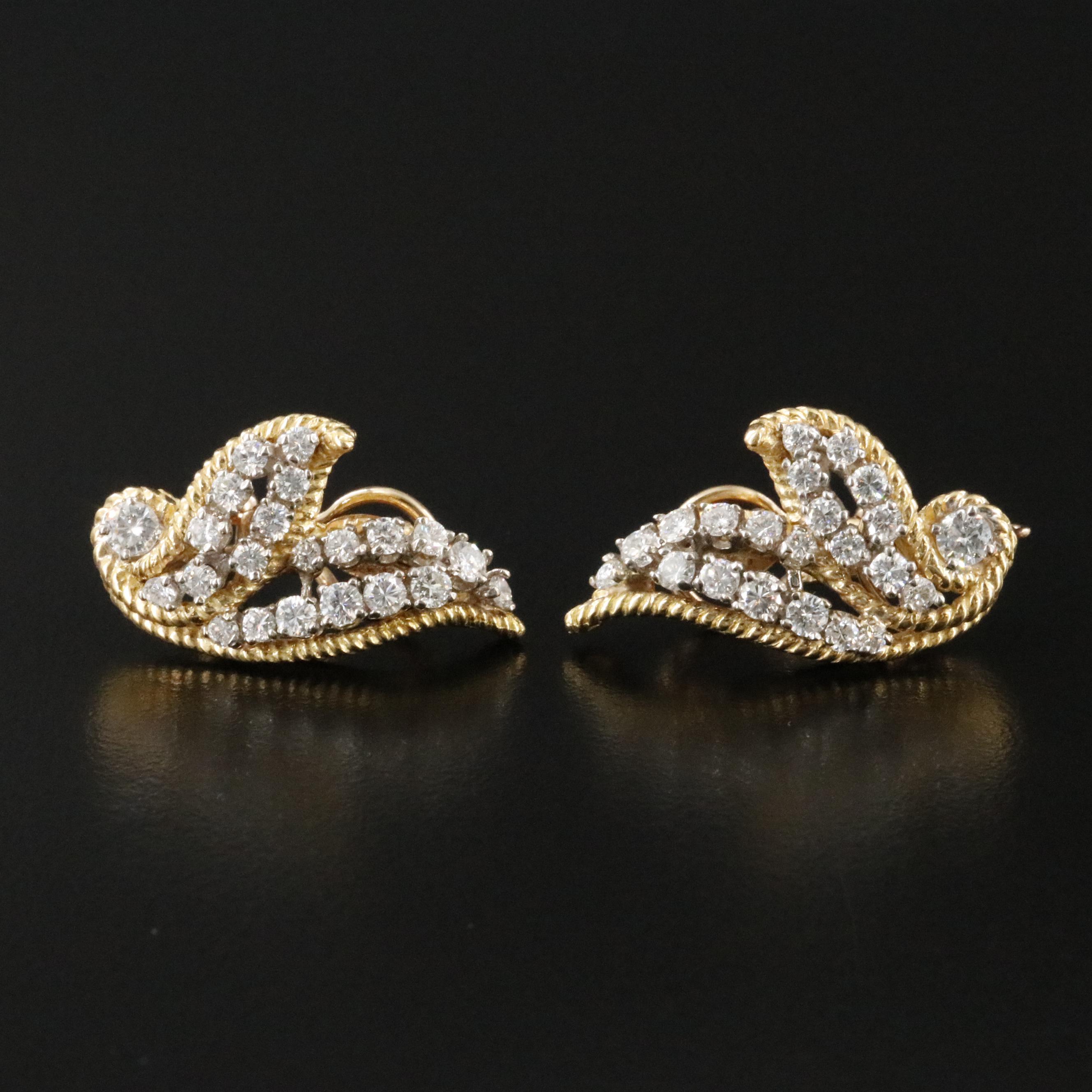 18K 2.09 CTW Diamond Earrings