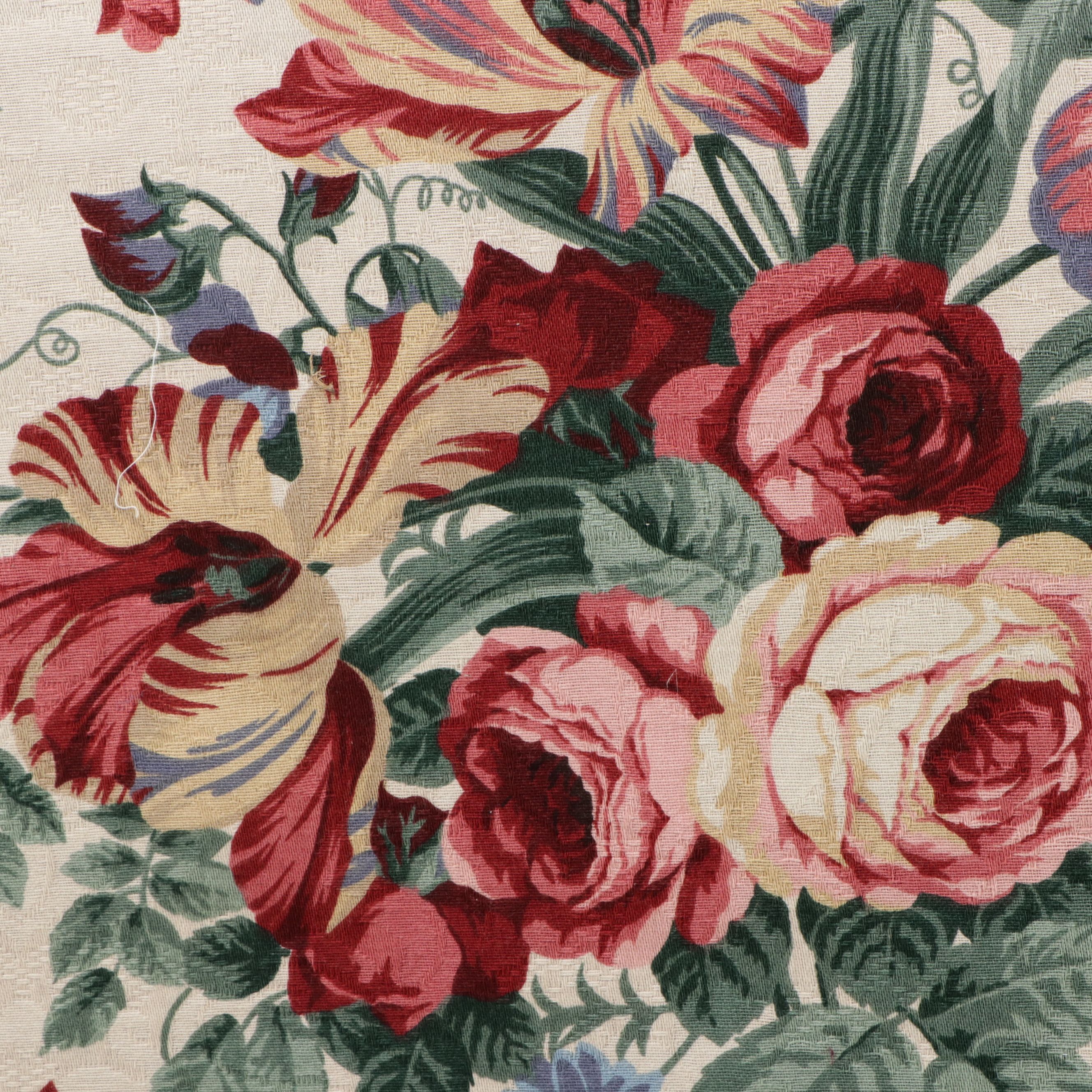 Chippendale Style Floral Slipcovered Camelback Sofa, 20th Century