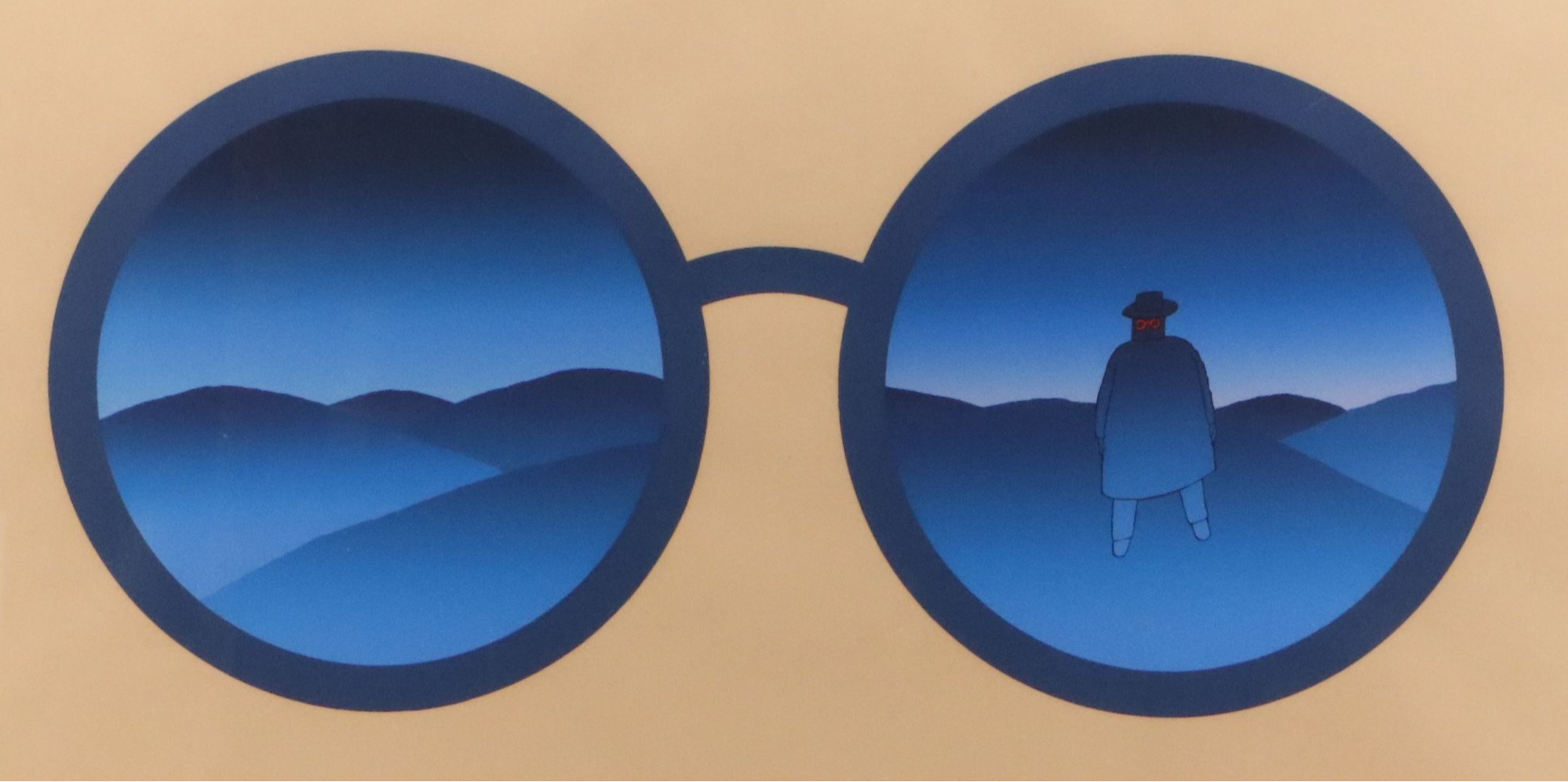 Jean-Michel Folon Serigraph of Eyeglasses, Mid-20th Century