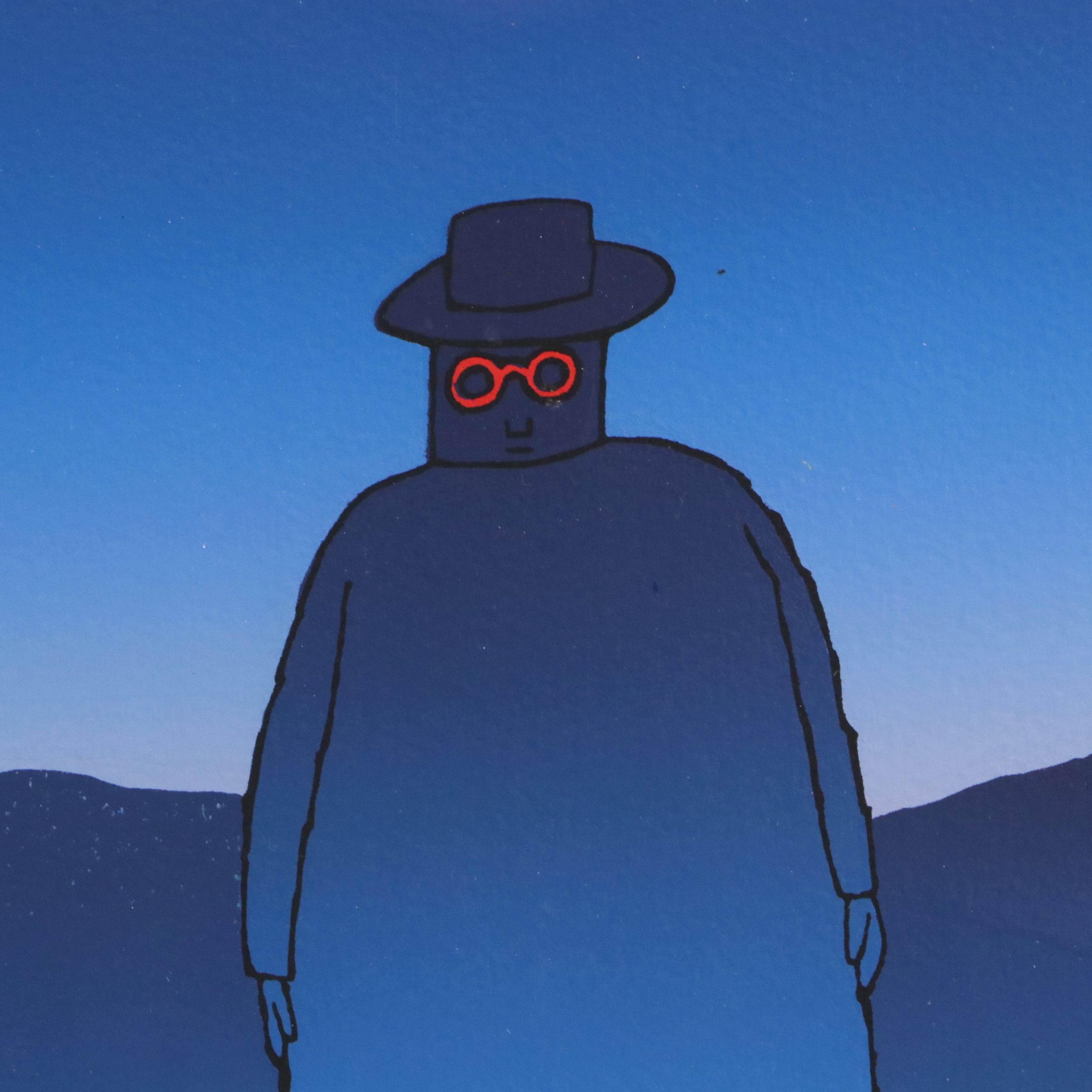 Jean-Michel Folon Serigraph of Eyeglasses, Mid-20th Century