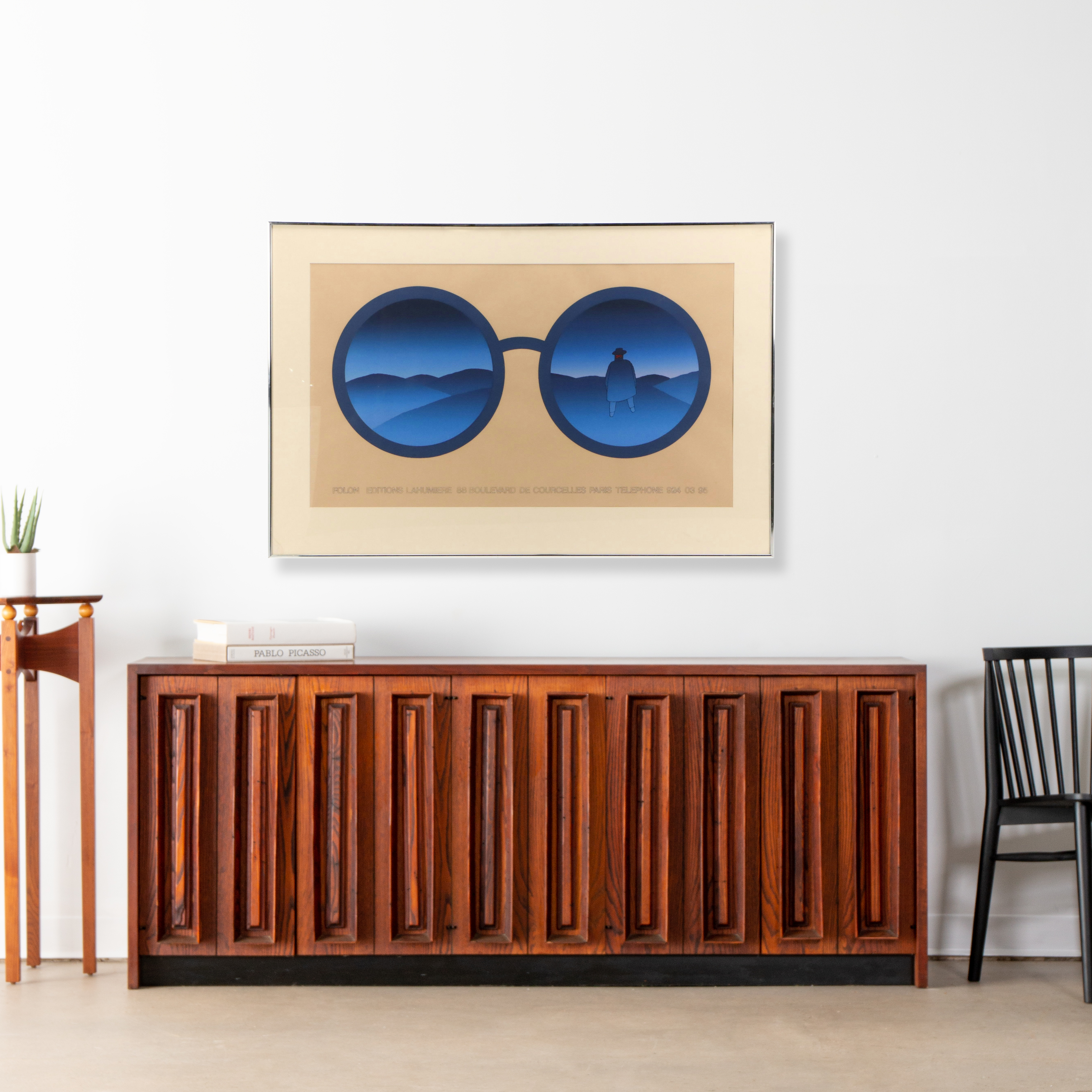 Jean-Michel Folon Serigraph of Eyeglasses, Mid-20th Century